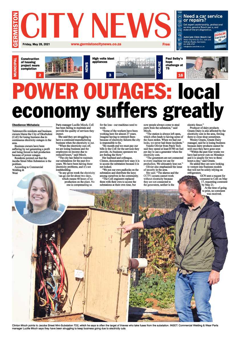 Germiston City News 28 May 2021 page 1