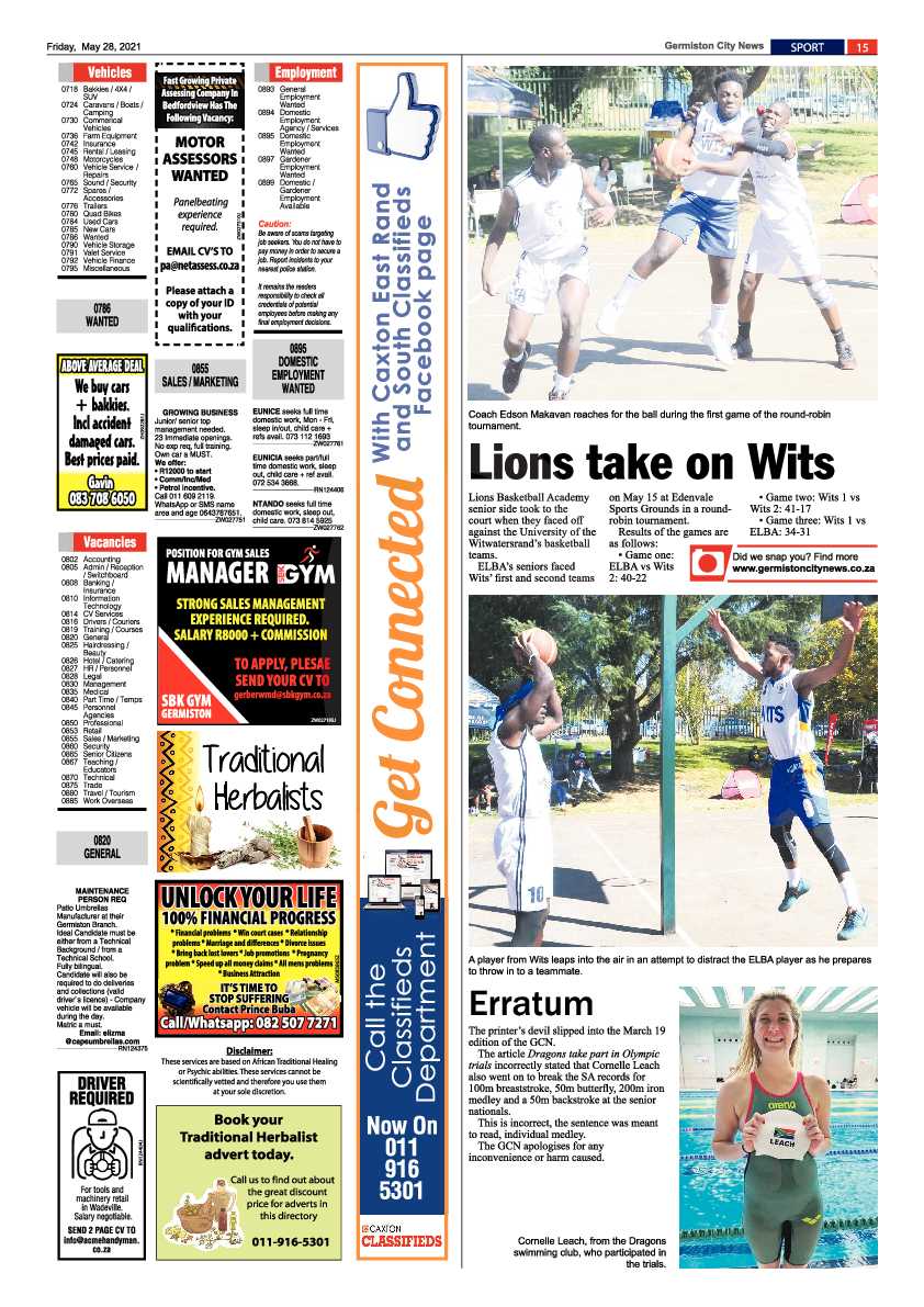 Germiston City News 28 May 2021 page 15