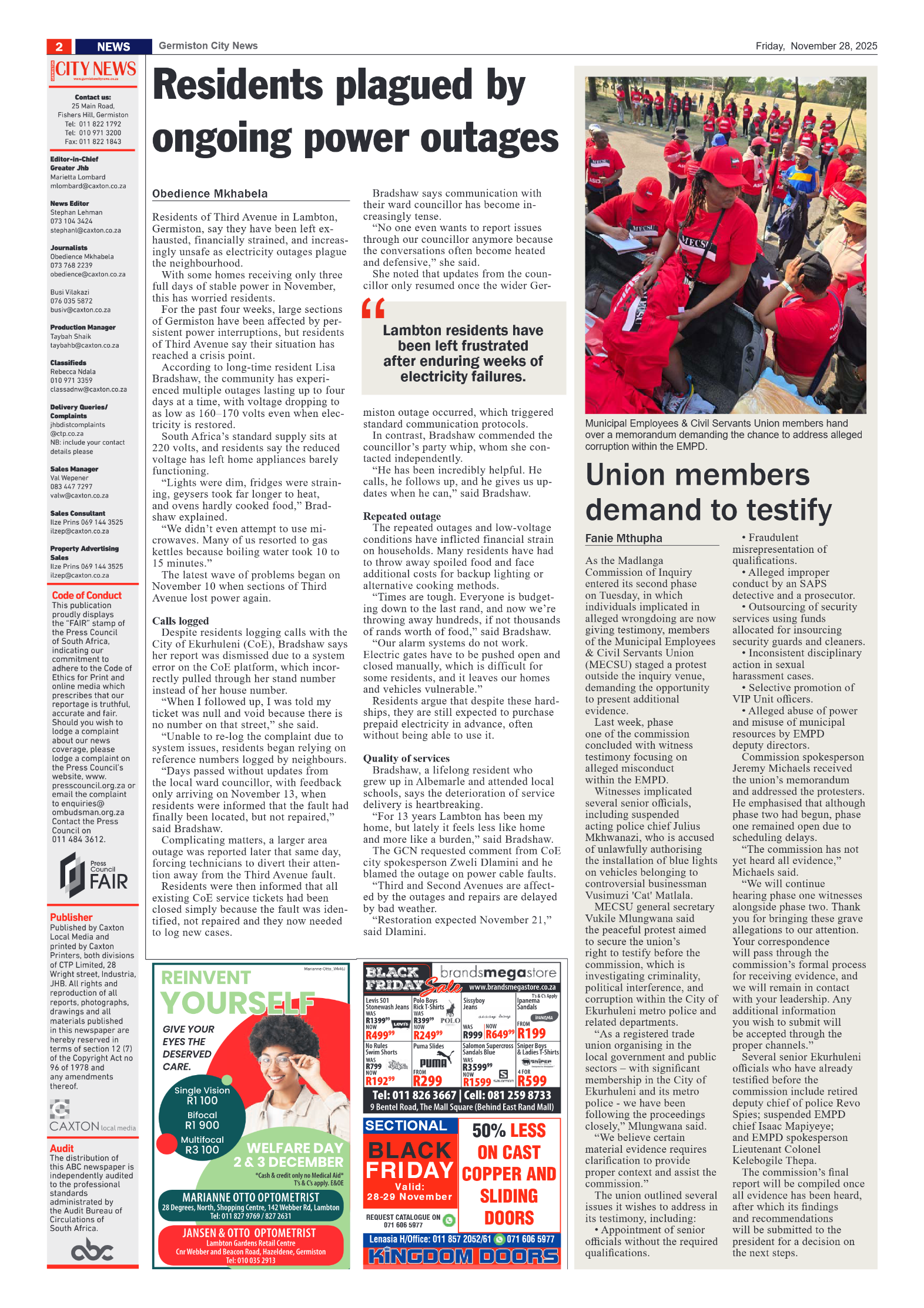 Germiston City News 28 November 2025 page 4