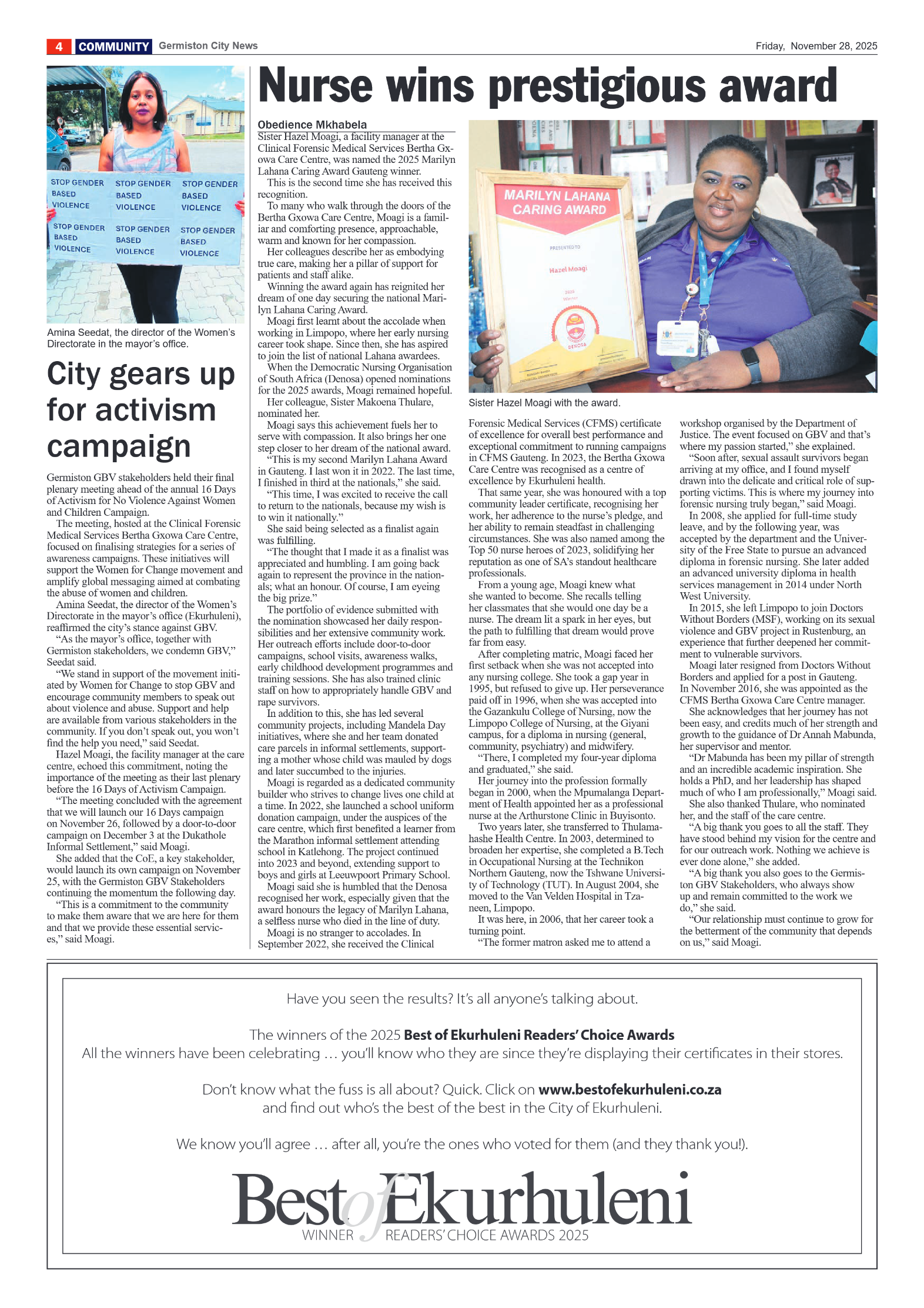 Germiston City News 28 November 2025 page 6