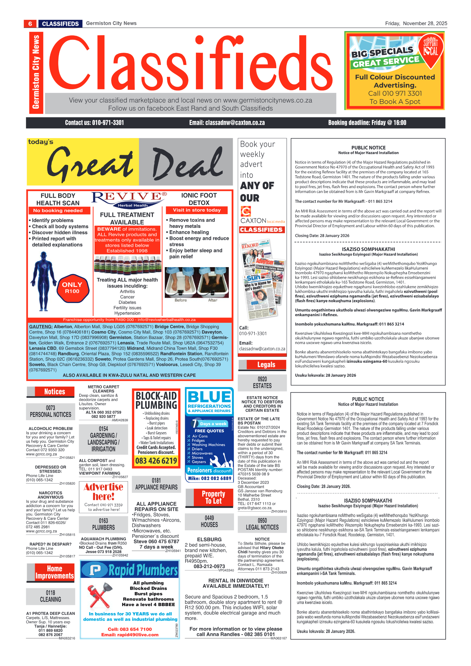Germiston City News 28 November 2025 page 8