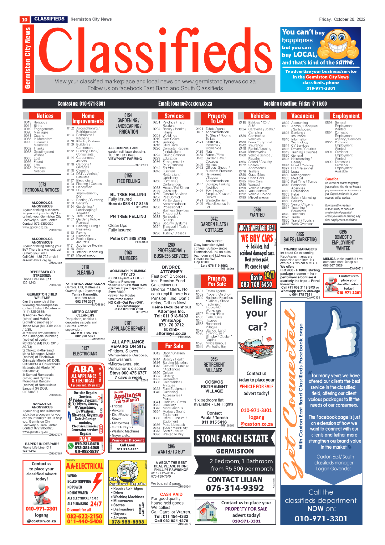 Germiston City News 28 October 2022 page 10
