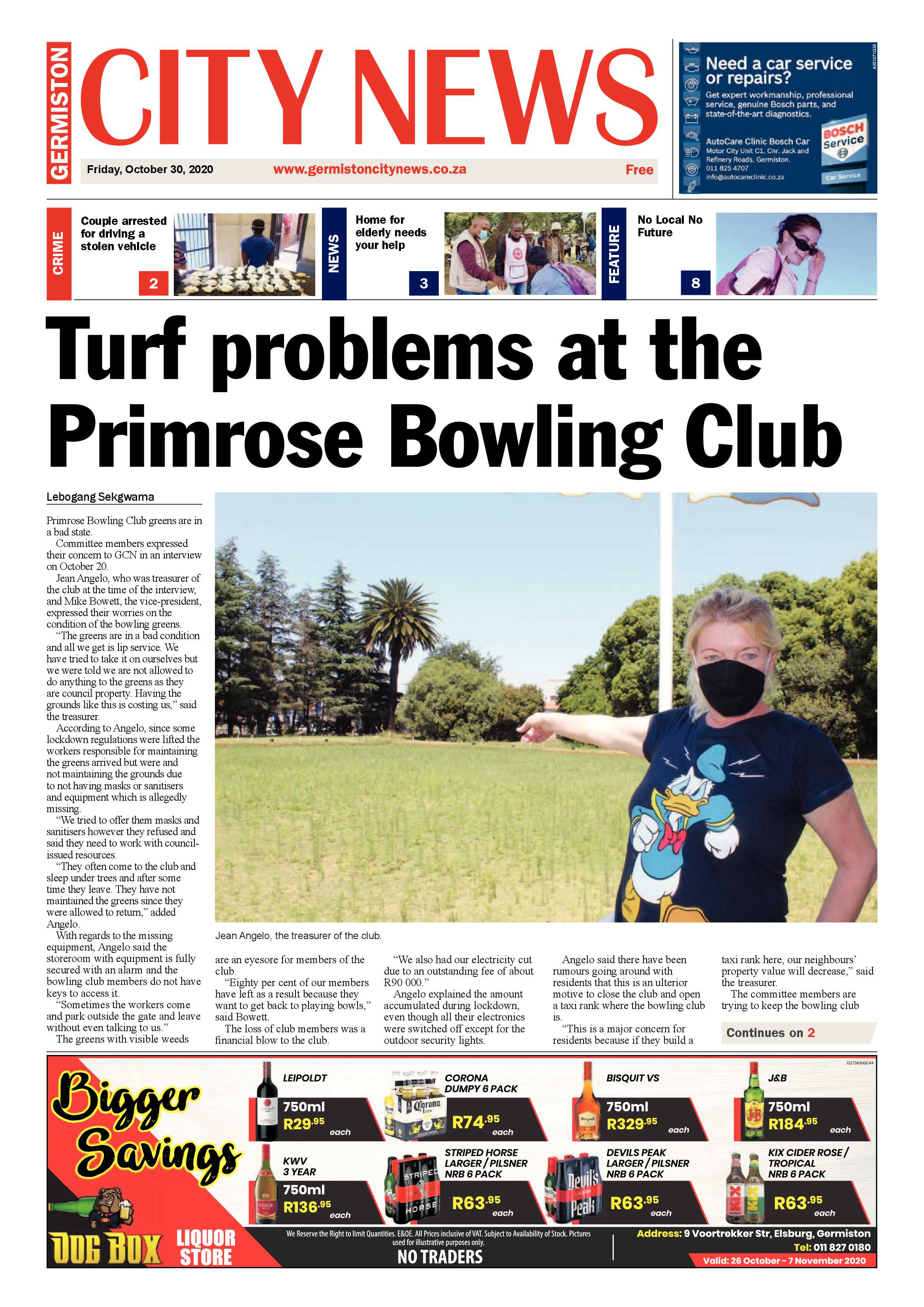 Germiston City News 28 October  2020 page 1