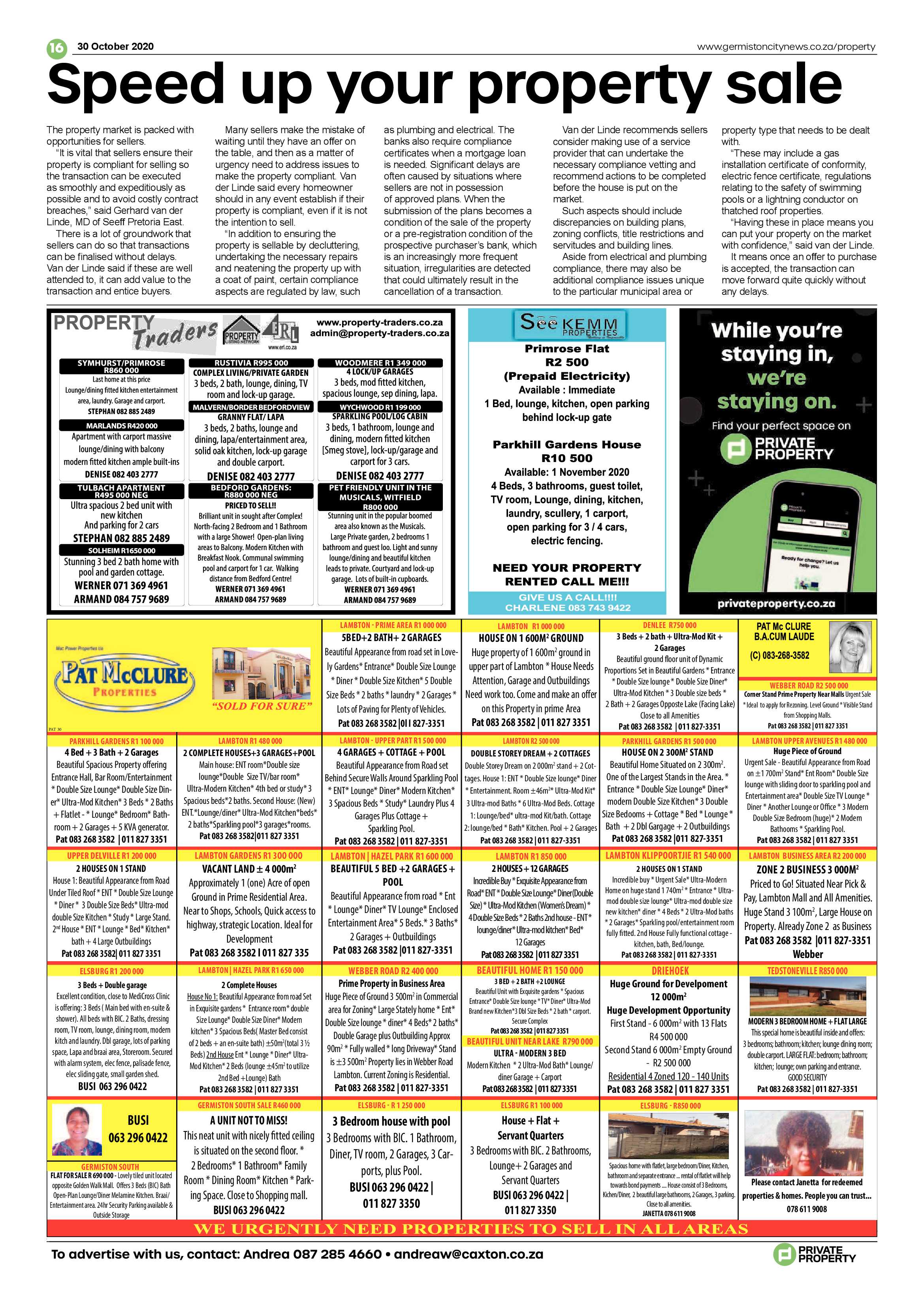 Germiston City News 28 October  2020 page 16