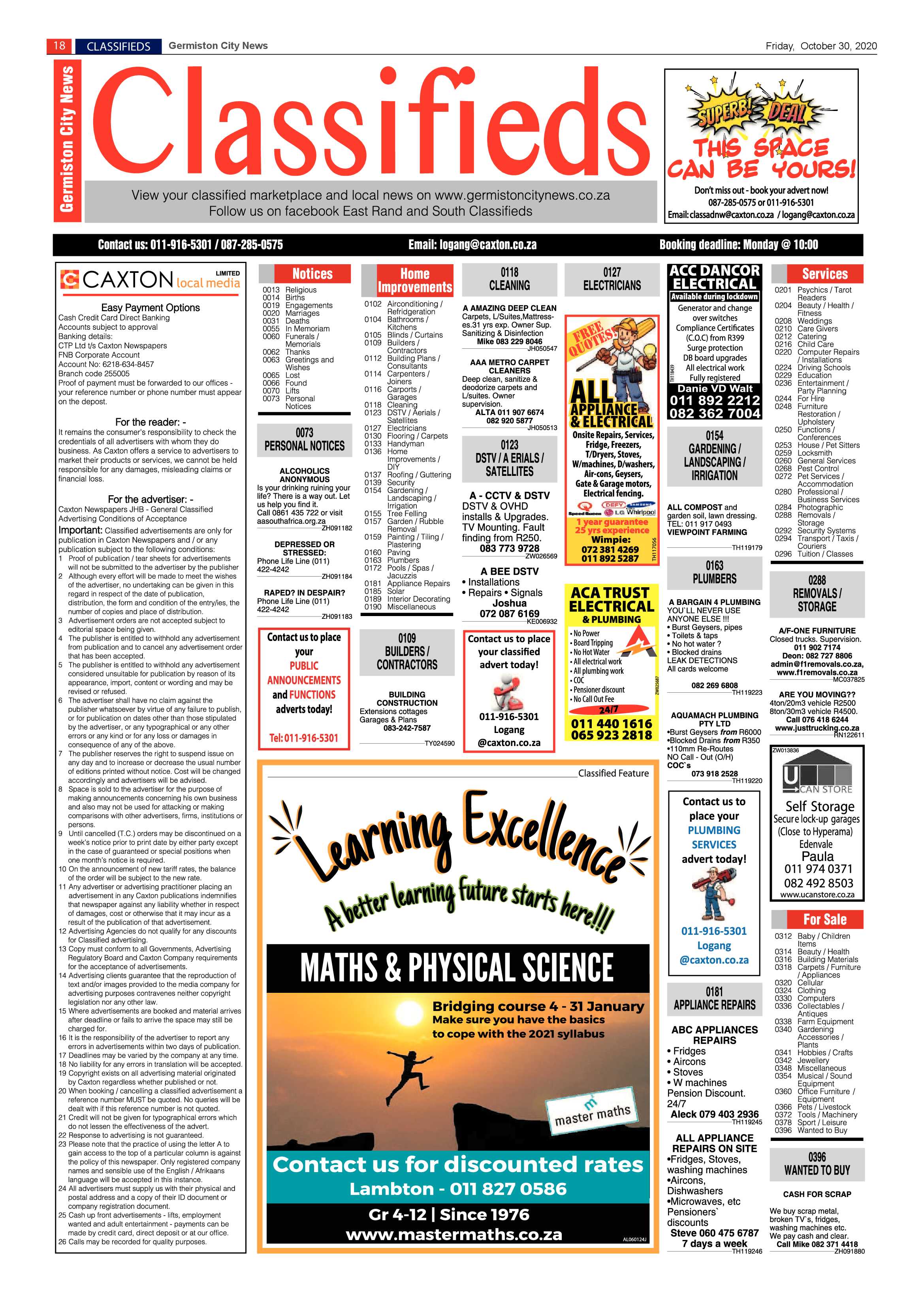 Germiston City News 28 October  2020 page 18