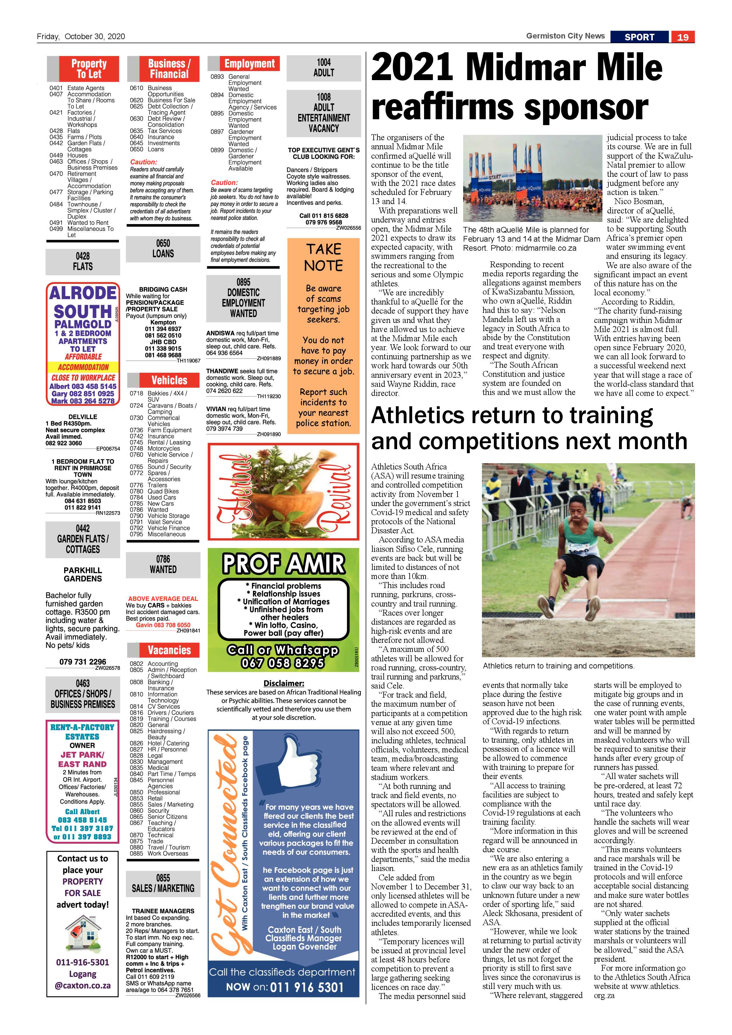 Germiston City News 28 October  2020 page 19