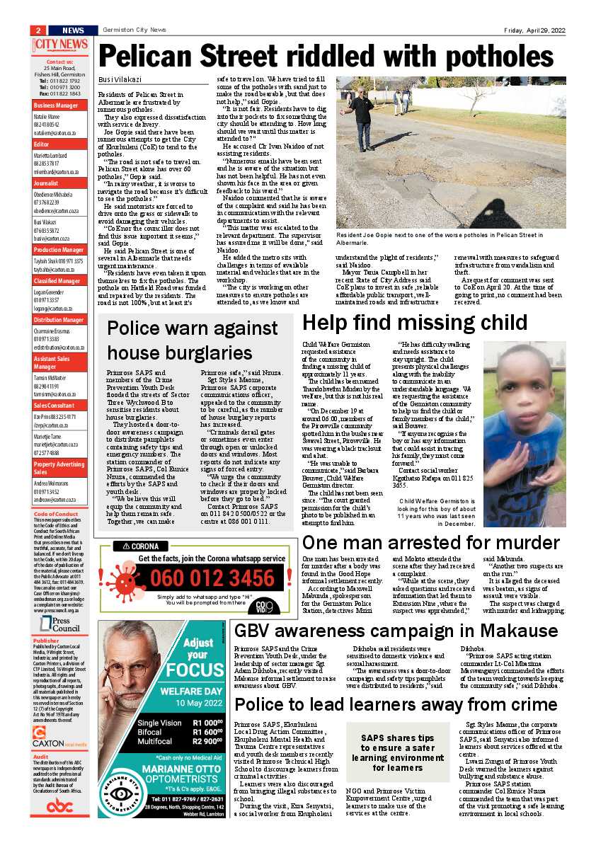 Germiston City News 29 April 2022 page 4