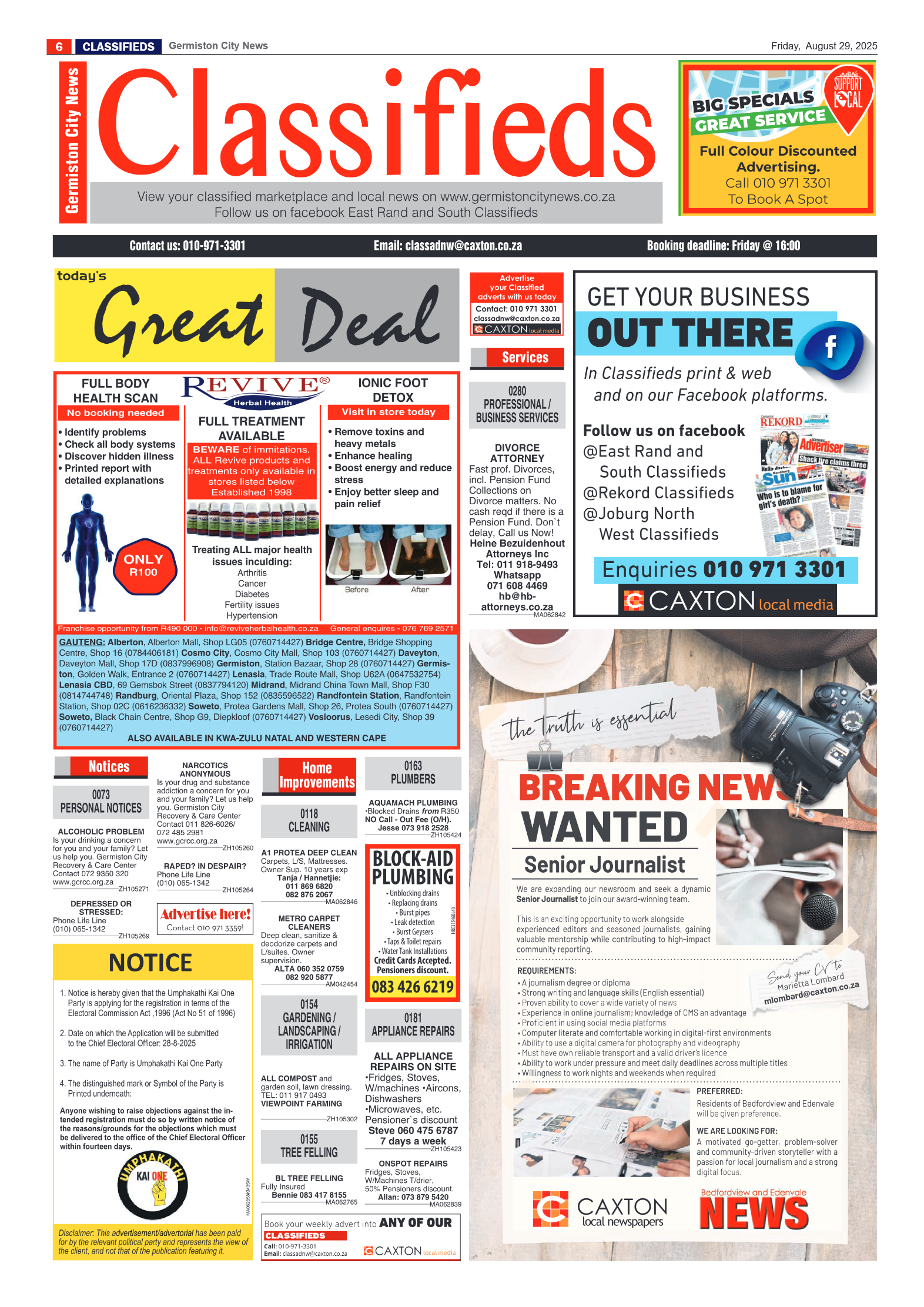Germiston City News 29 August 2025 page 6
