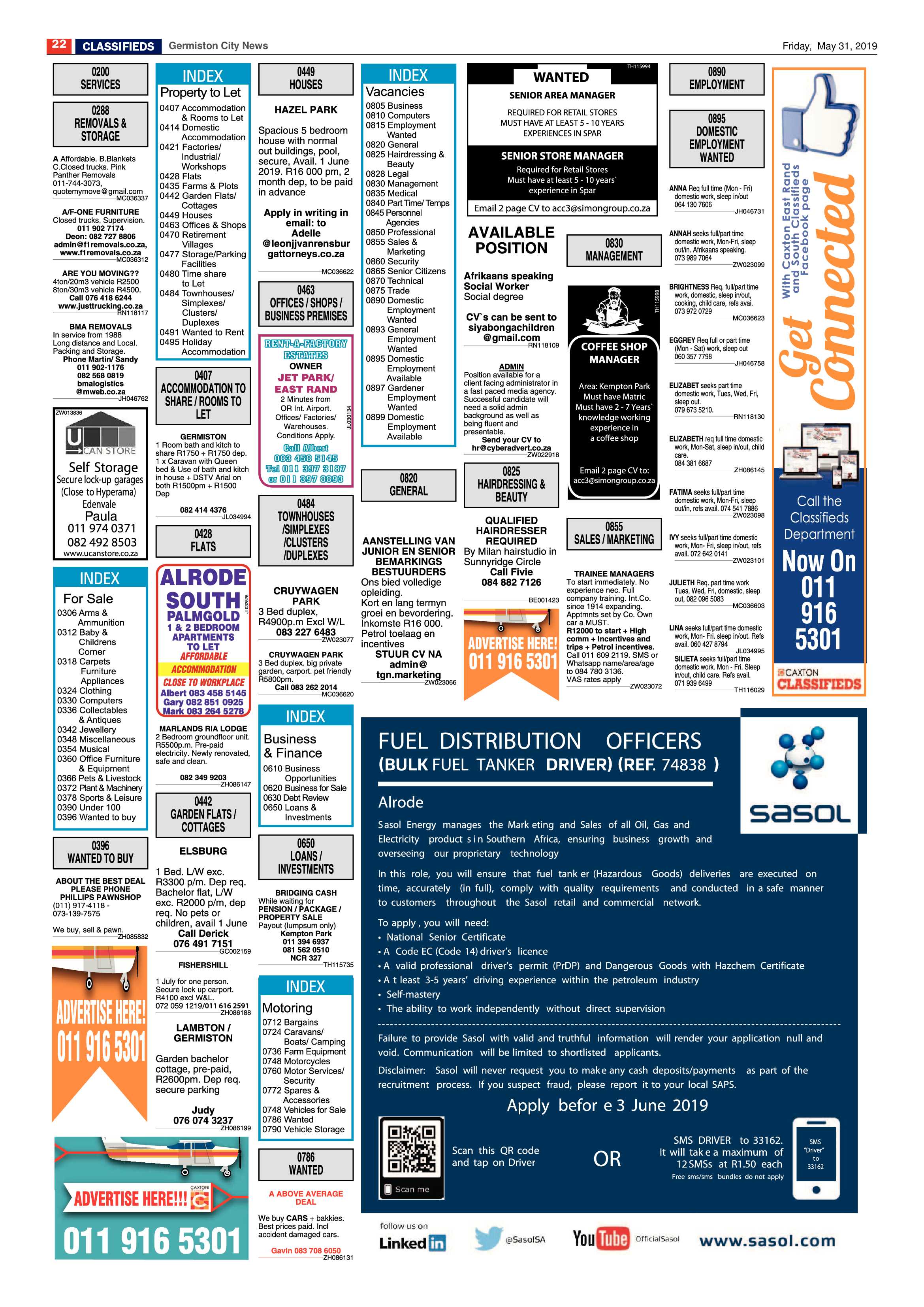 Germiston City News 29 May 2019 page 22