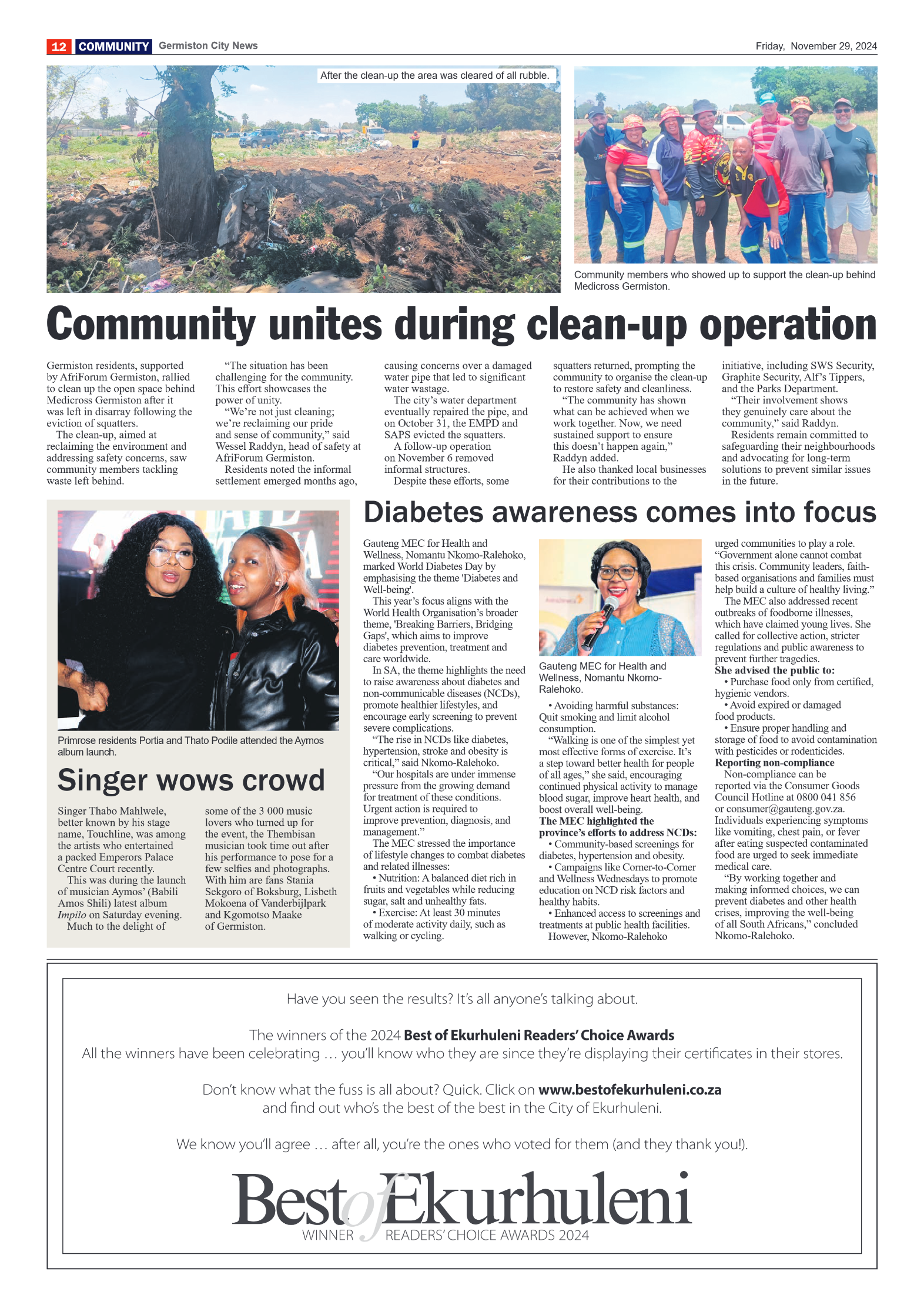 Germiston City News 29 November 2024 page 12