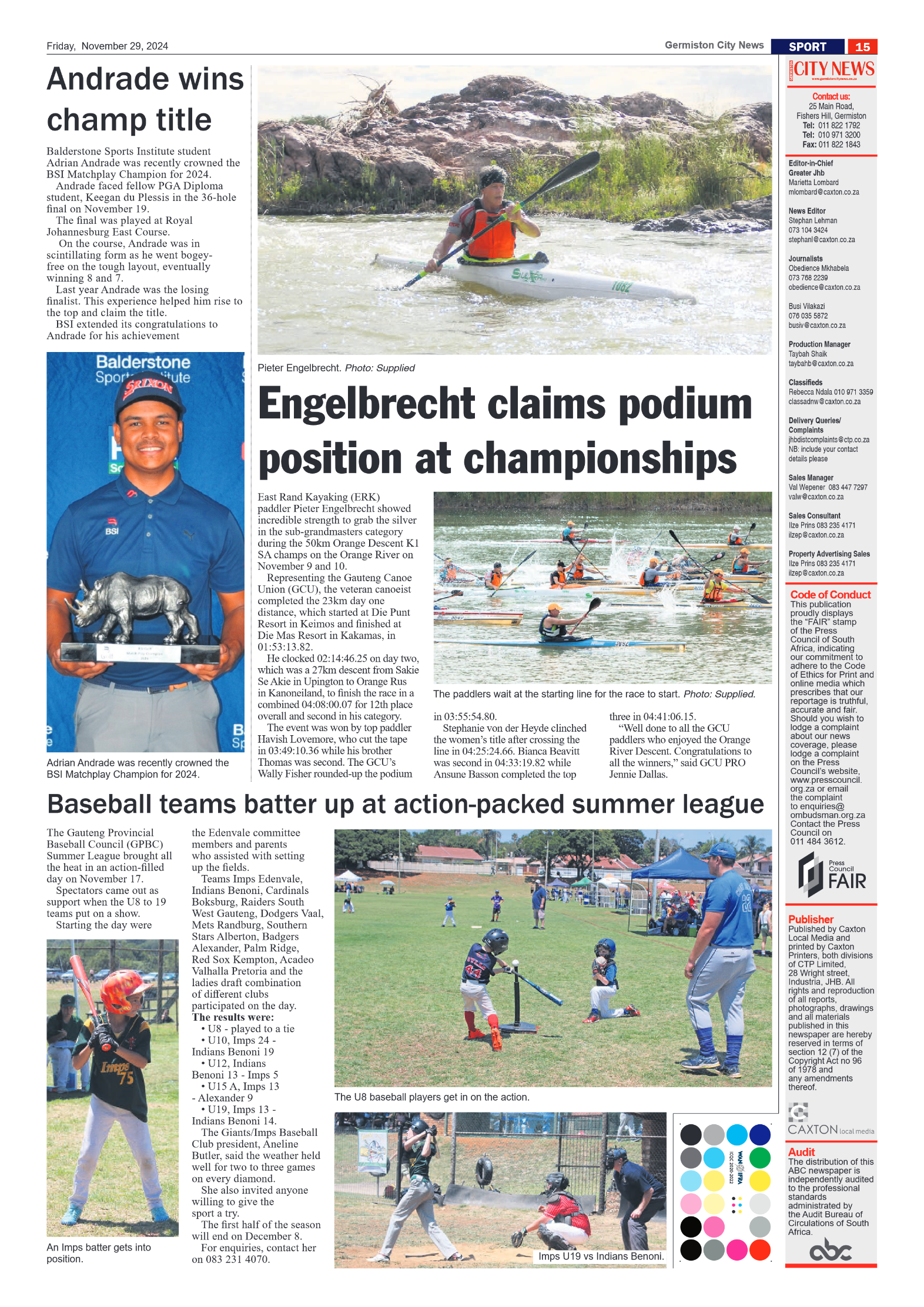 Germiston City News 29 November 2024 page 15