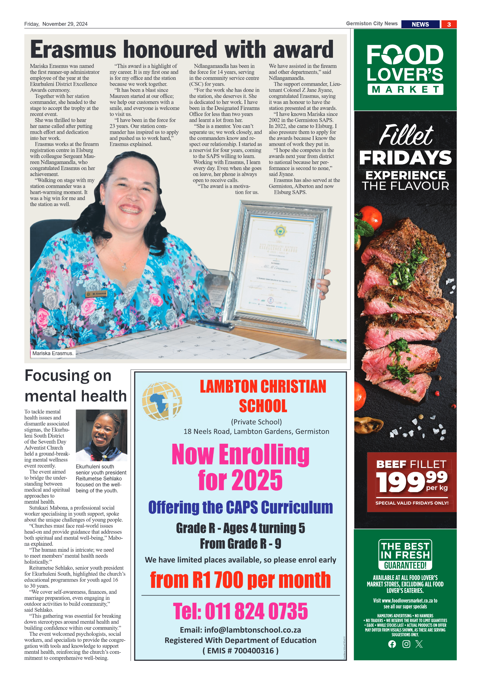 Germiston City News 29 November 2024 page 3