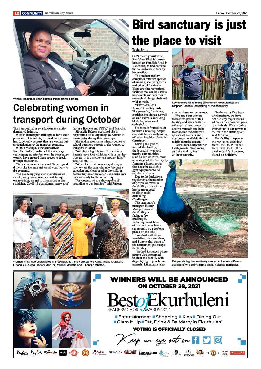 Germiston City News 29 October 2021 page 12