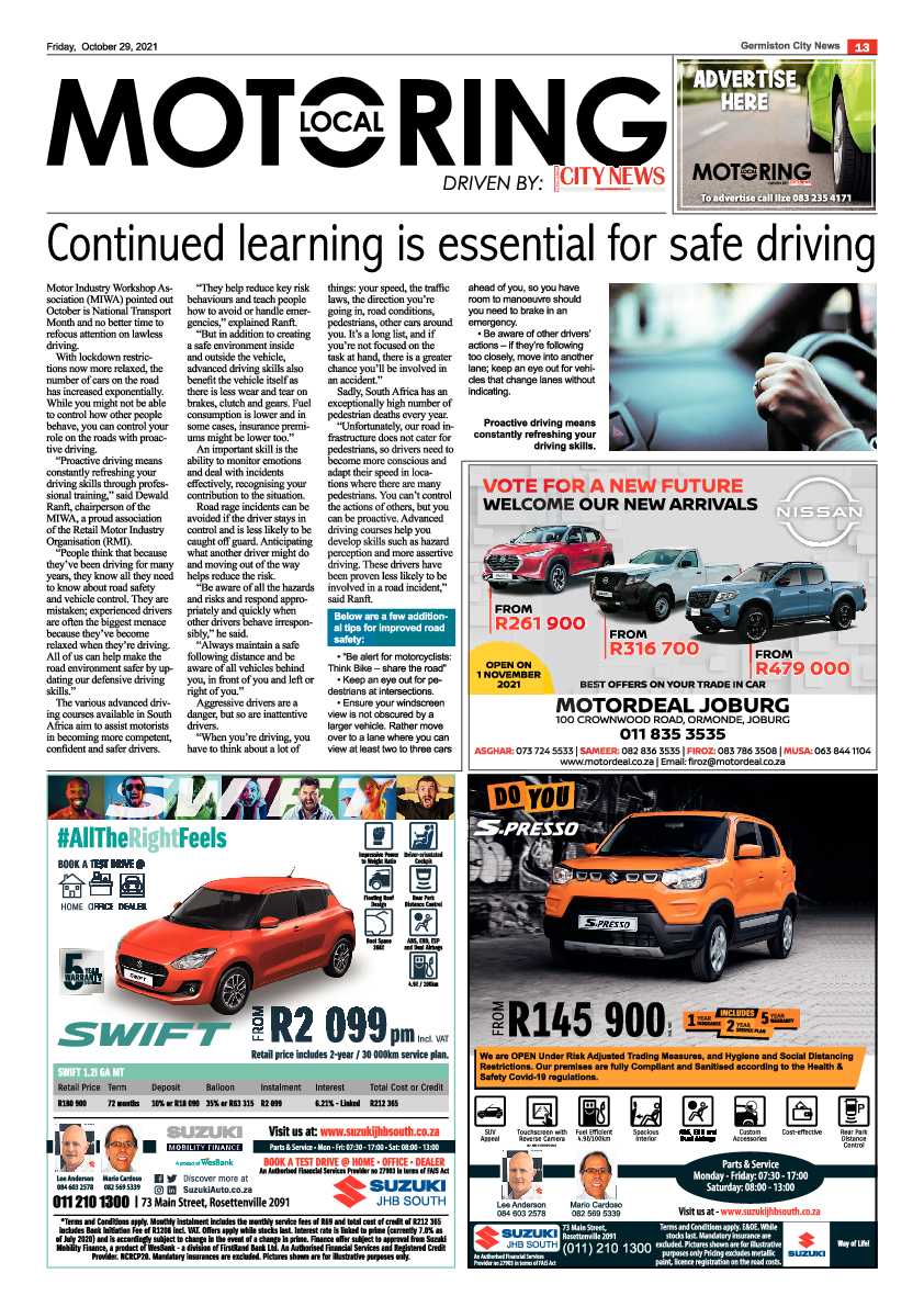 Germiston City News 29 October 2021 page 13