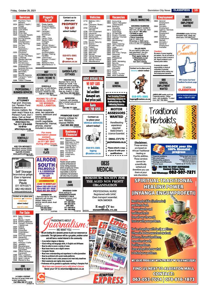 Germiston City News 29 October 2021 page 15