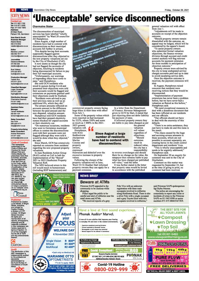 Germiston City News 29 October 2021 page 2