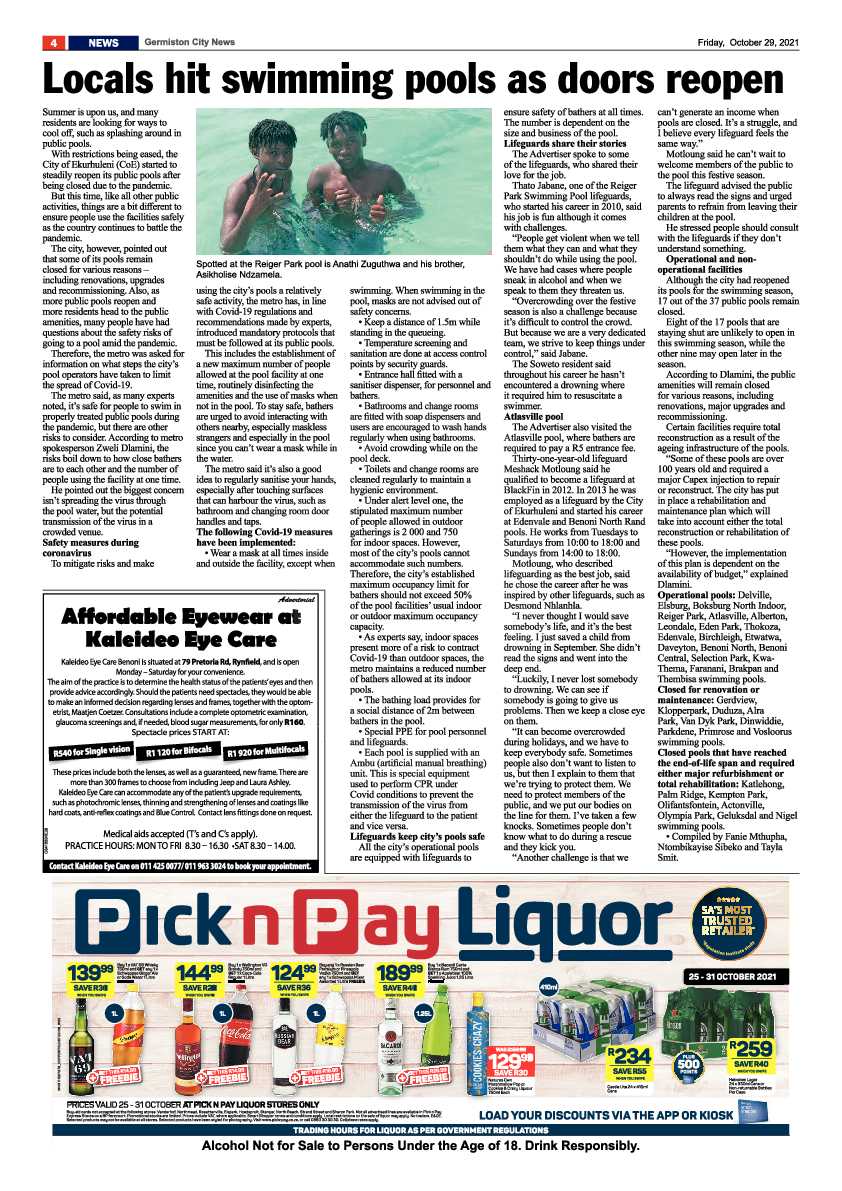 Germiston City News 29 October 2021 page 4