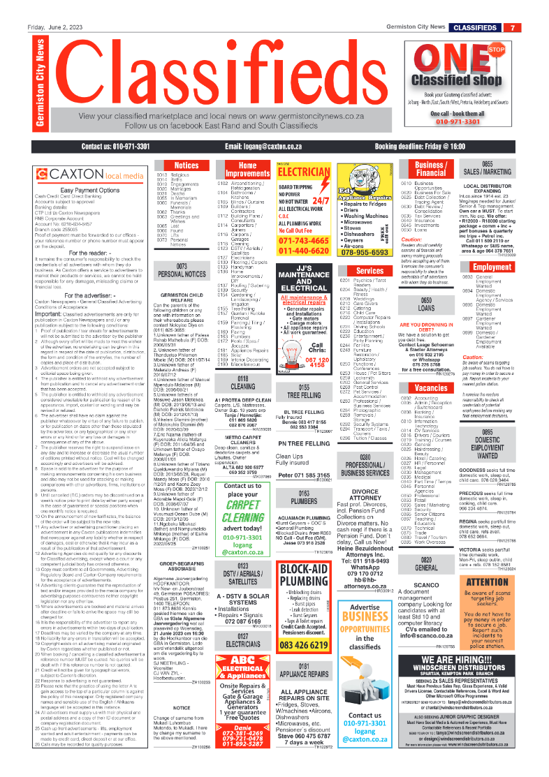 Germiston City News 2 June 2023 page 7