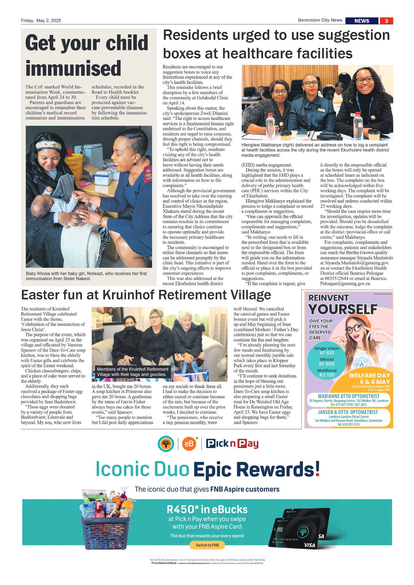 Germiston City News 2 May 2025 page 3
