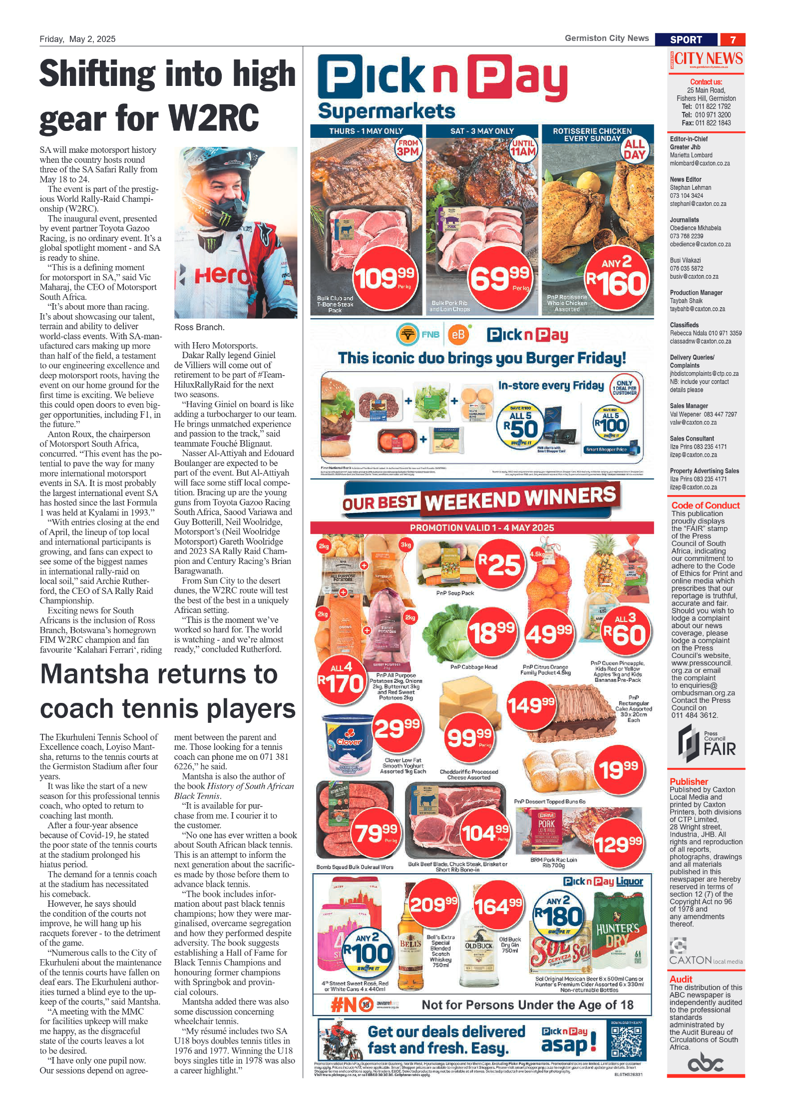 Germiston City News 2 May 2025 page 7