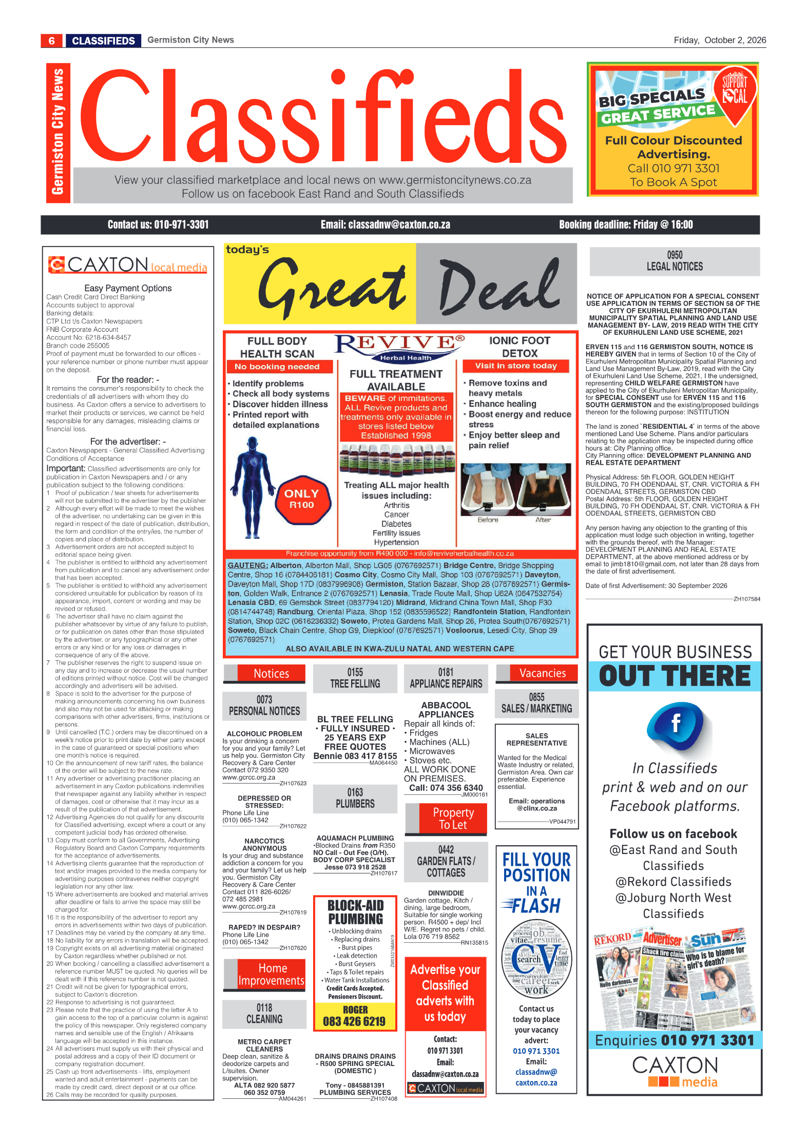 Germiston City News 2 October 2026 page 6