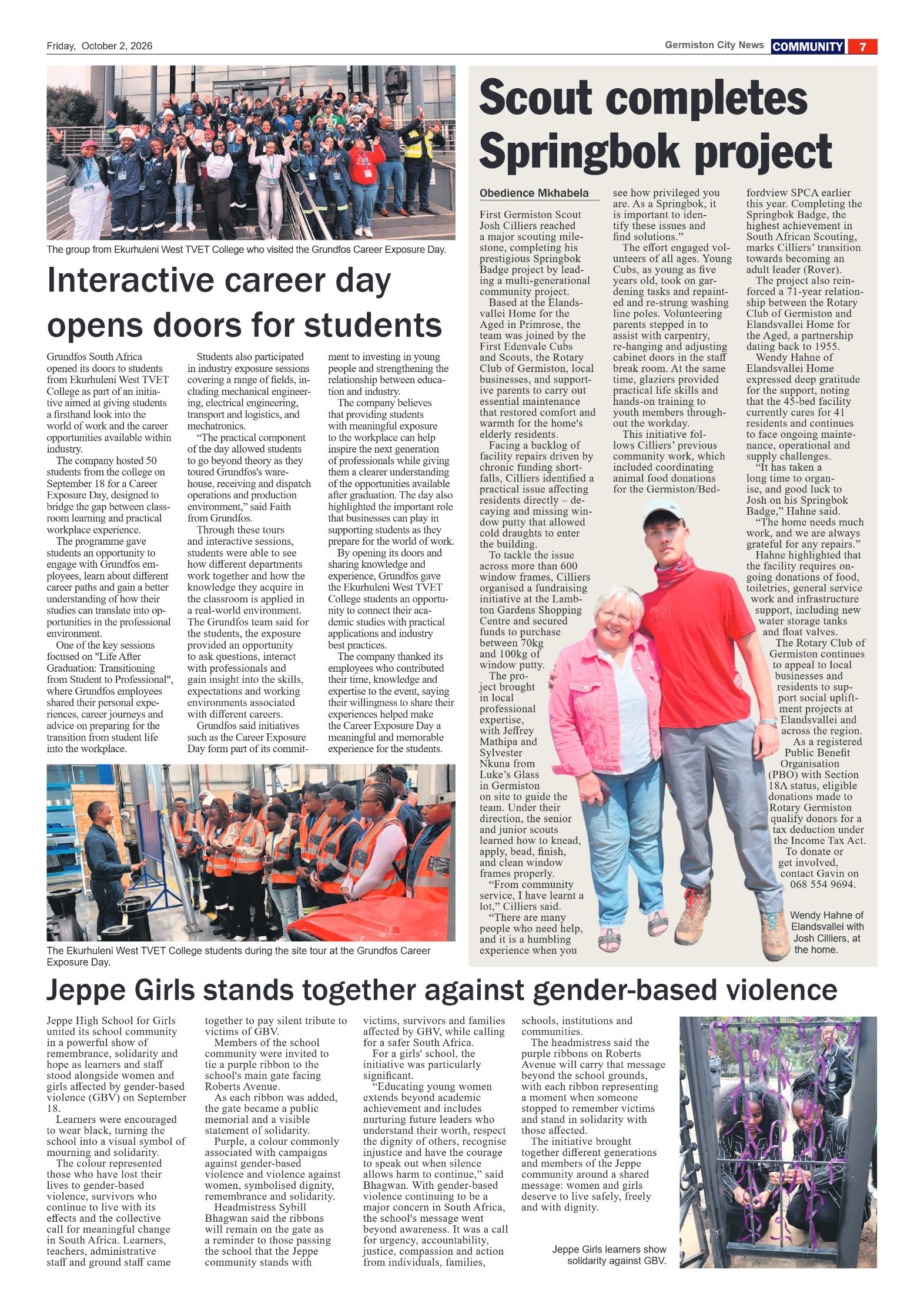 Germiston City News 2 October 2026 page 7