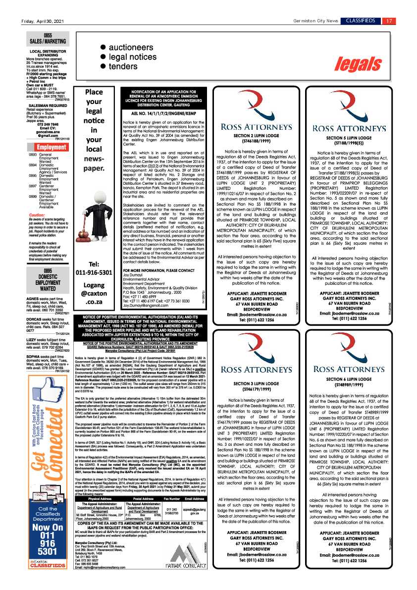 Germiston City News 30 April 2021 page 17