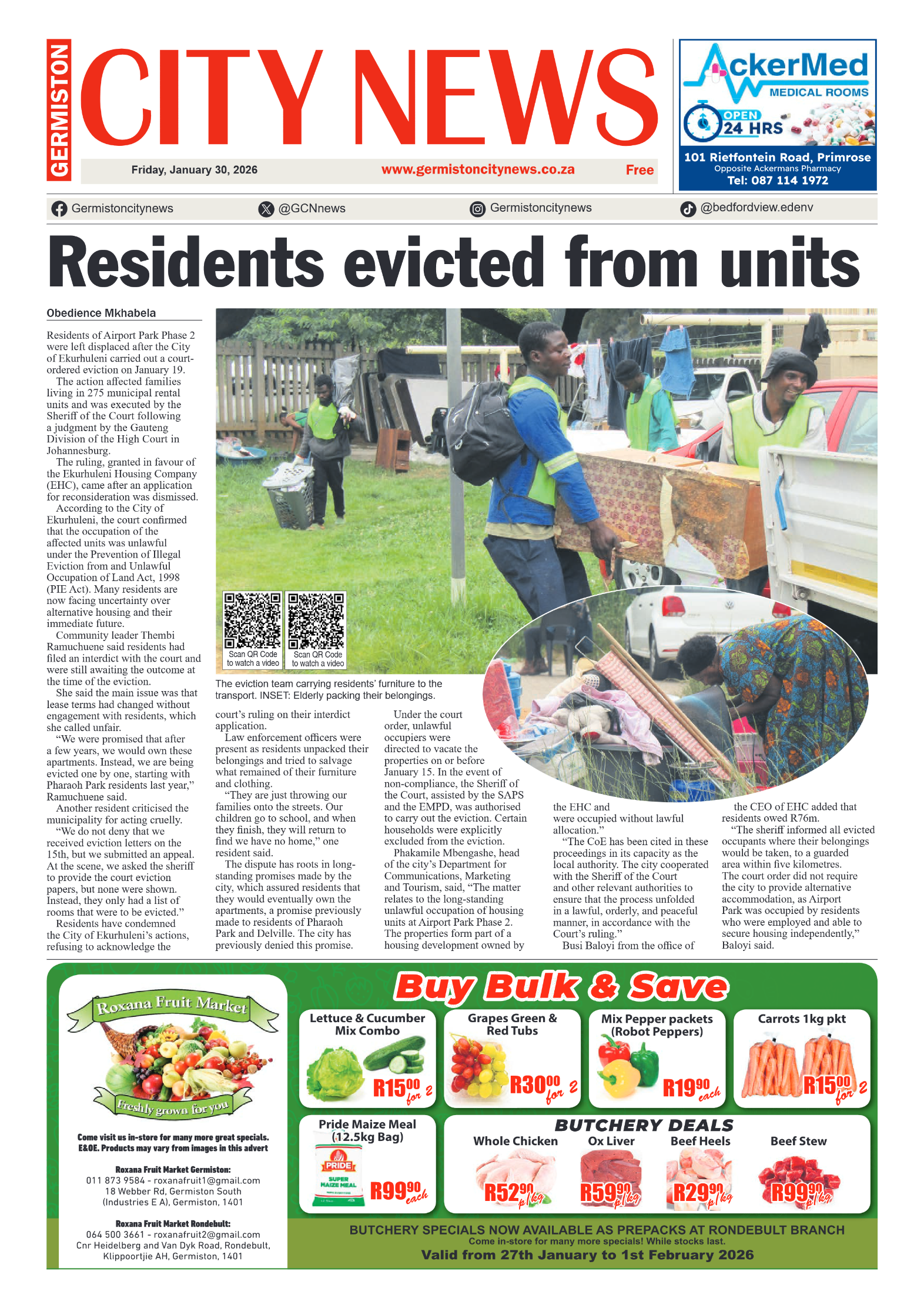 Germiston City News 30 January 2026 page 1