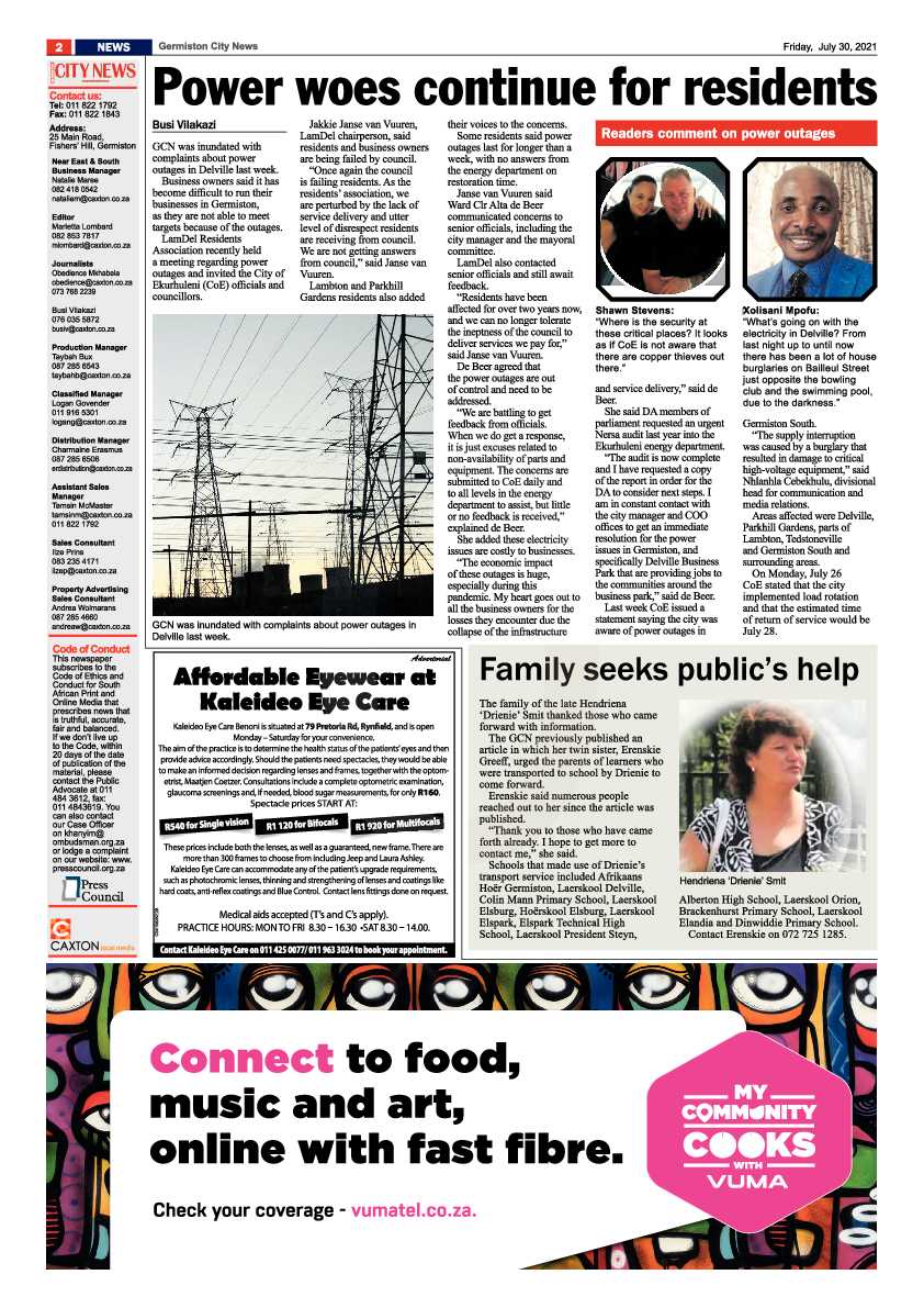 Germiston City News 30 July 2021 page 2
