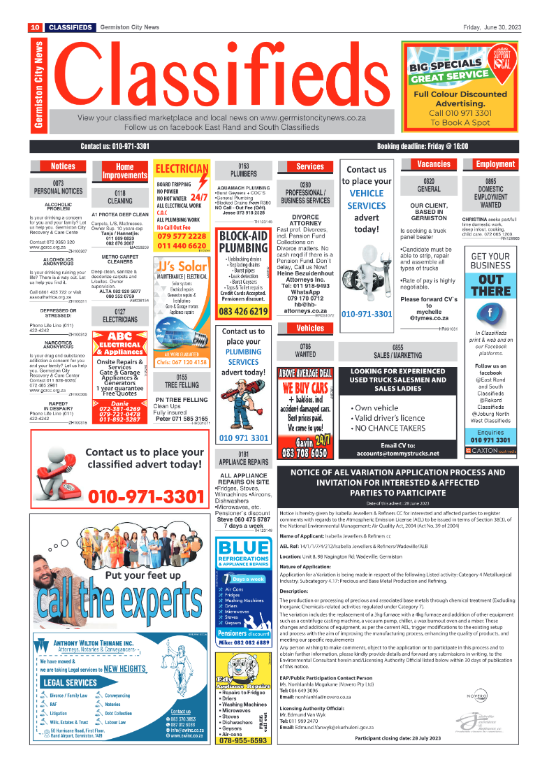 Germiston City News 30 June 2023 page 10