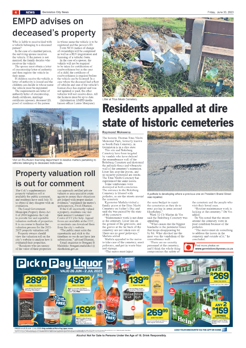 Germiston City News 30 June 2023 page 4