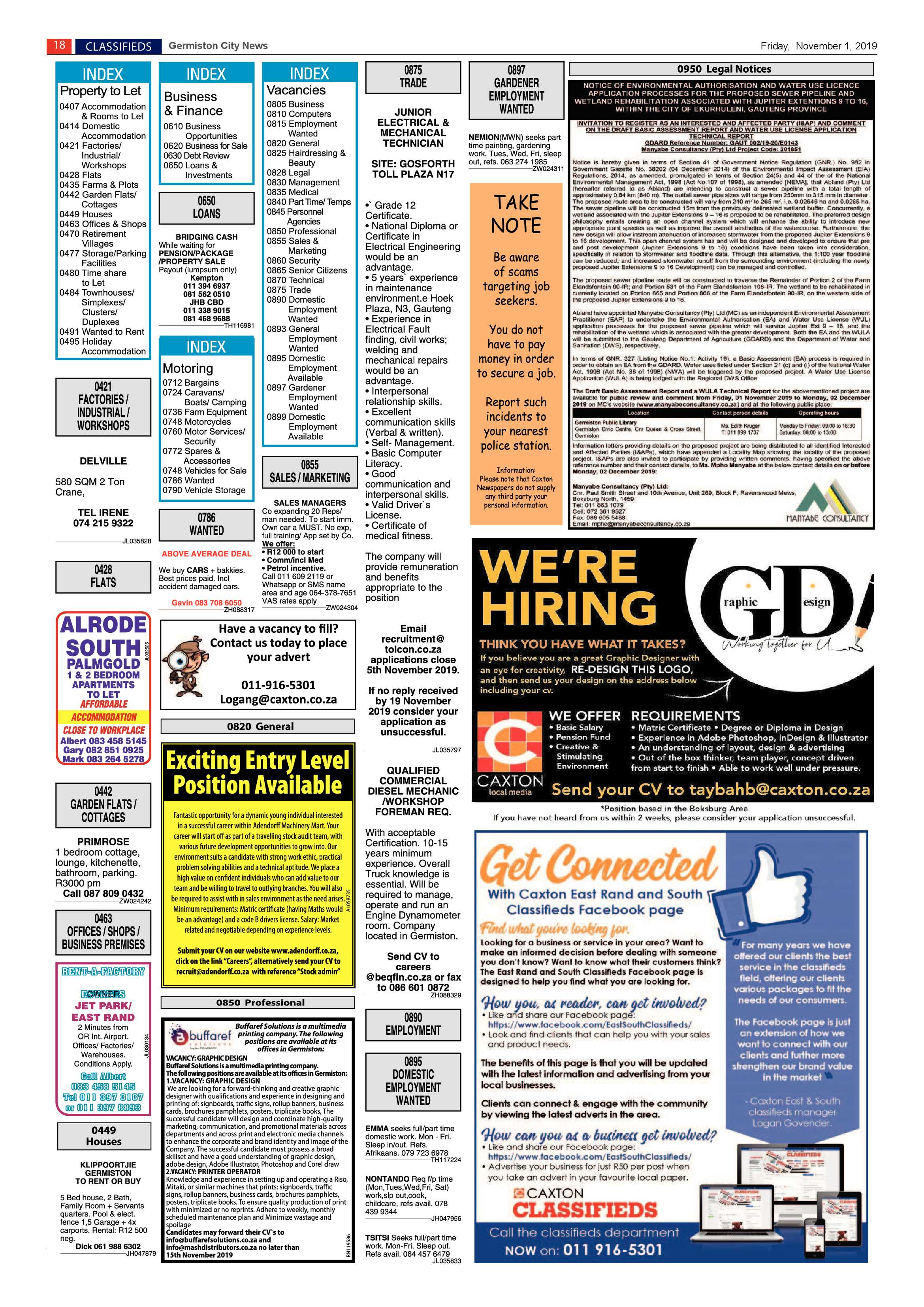 Germiston City News 30 October 2019 page 18