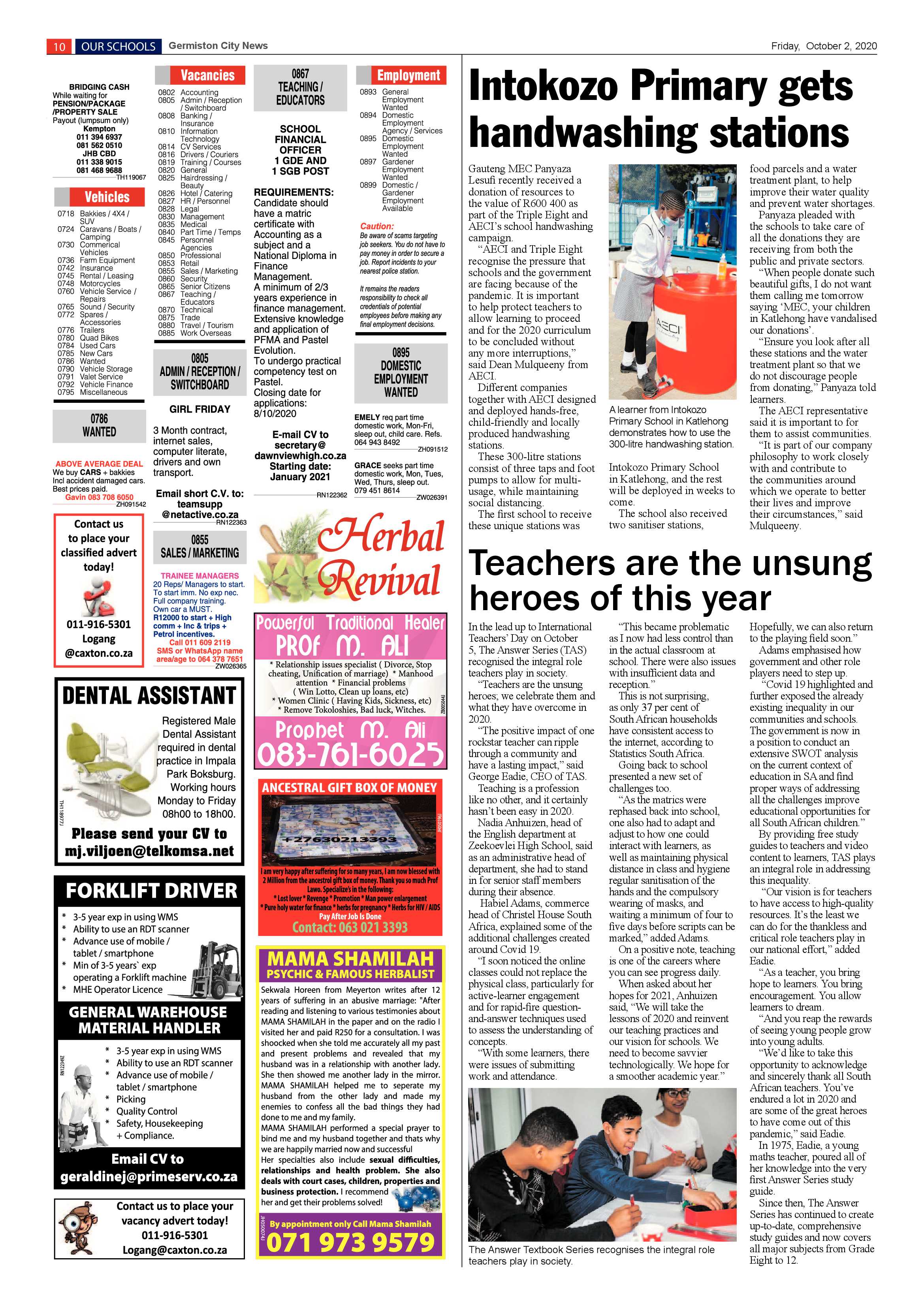 Germiston City News 30 September 2020 page 10