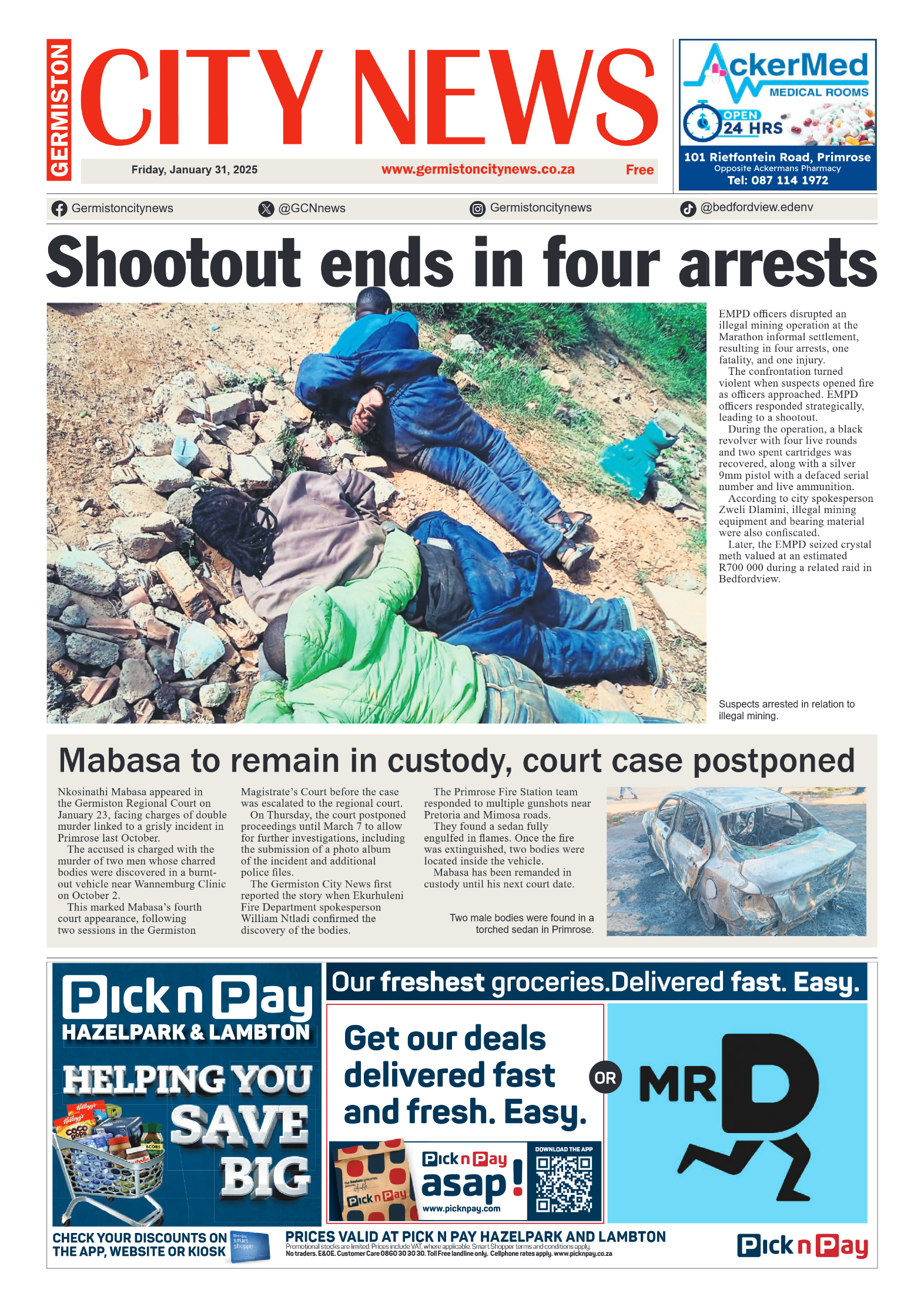 Germiston City News 31 January 2025 page 1