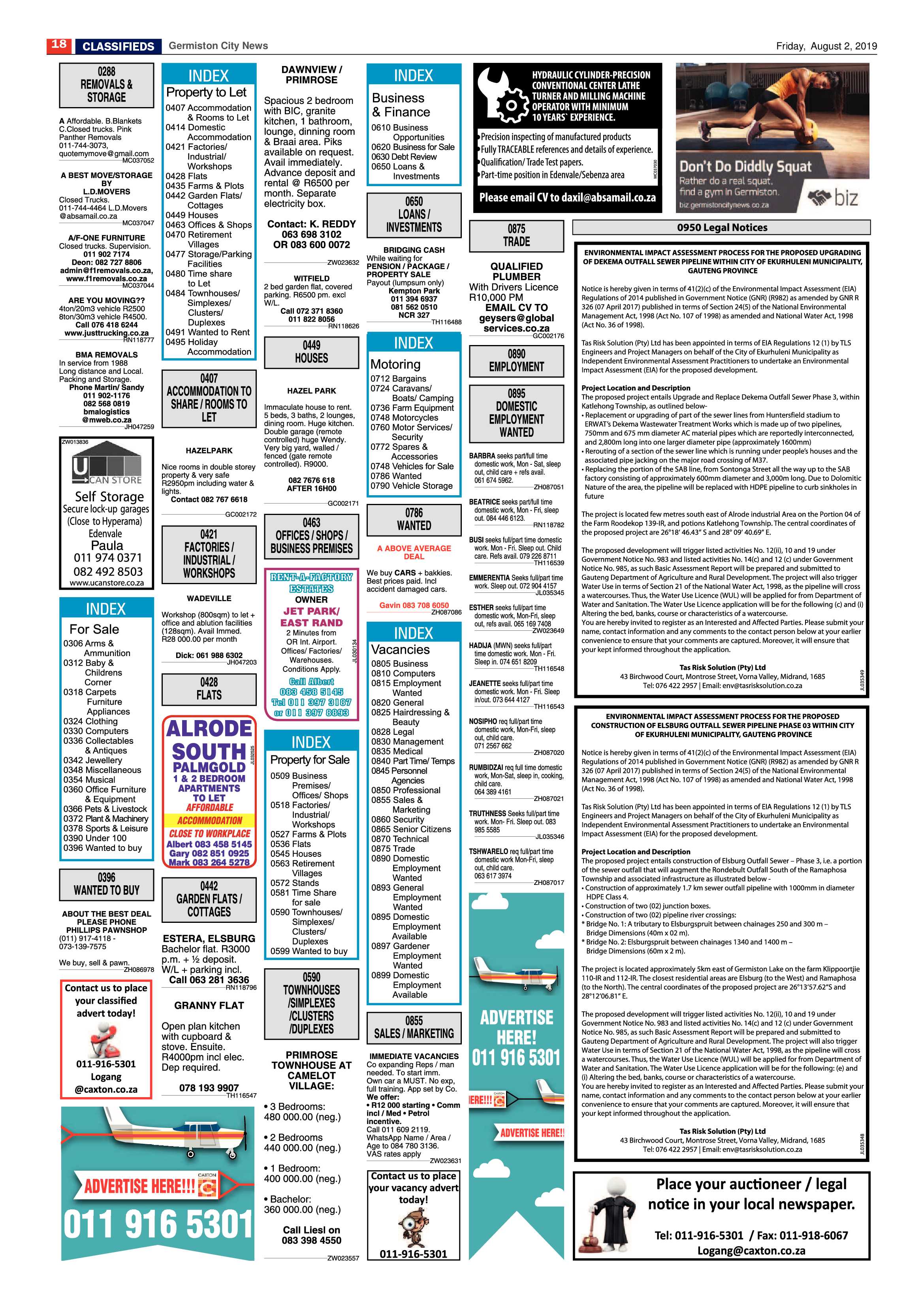 Germiston City News 31 July 2019 page 18