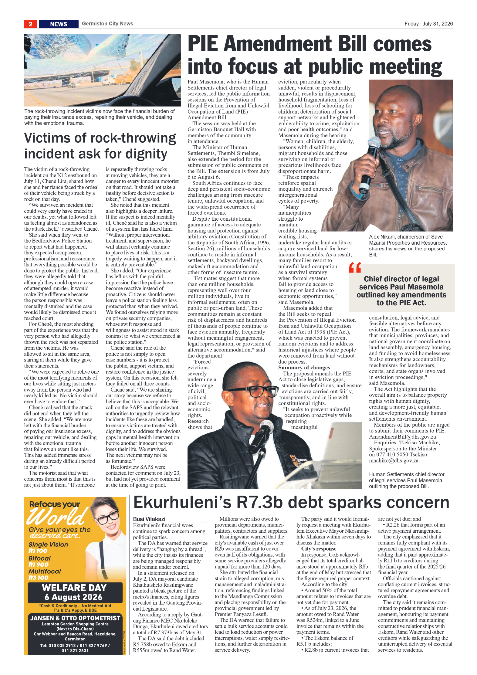 Germiston City News 31 July 2026 page 2