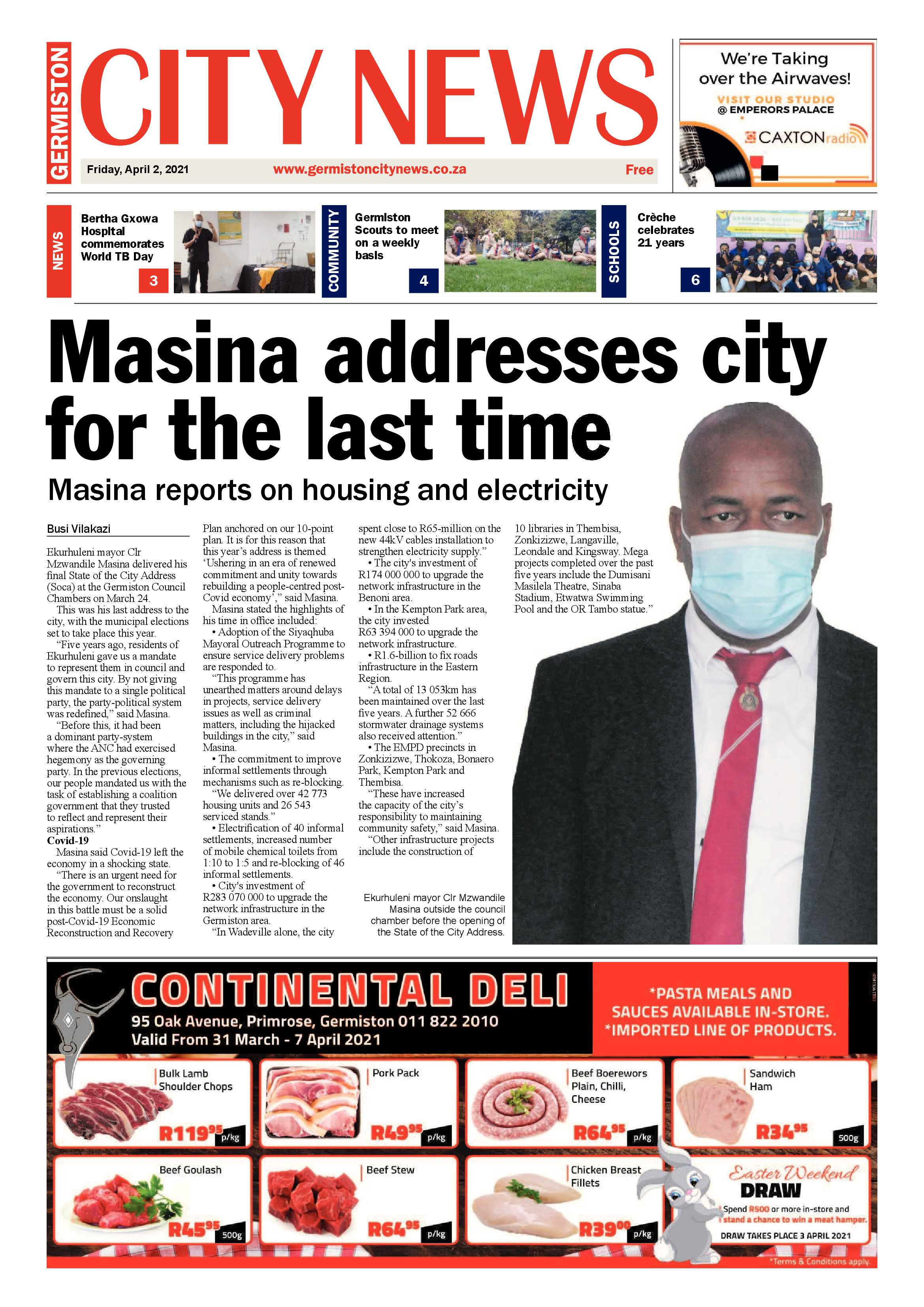 Germiston City News 31 March 2021 page 1