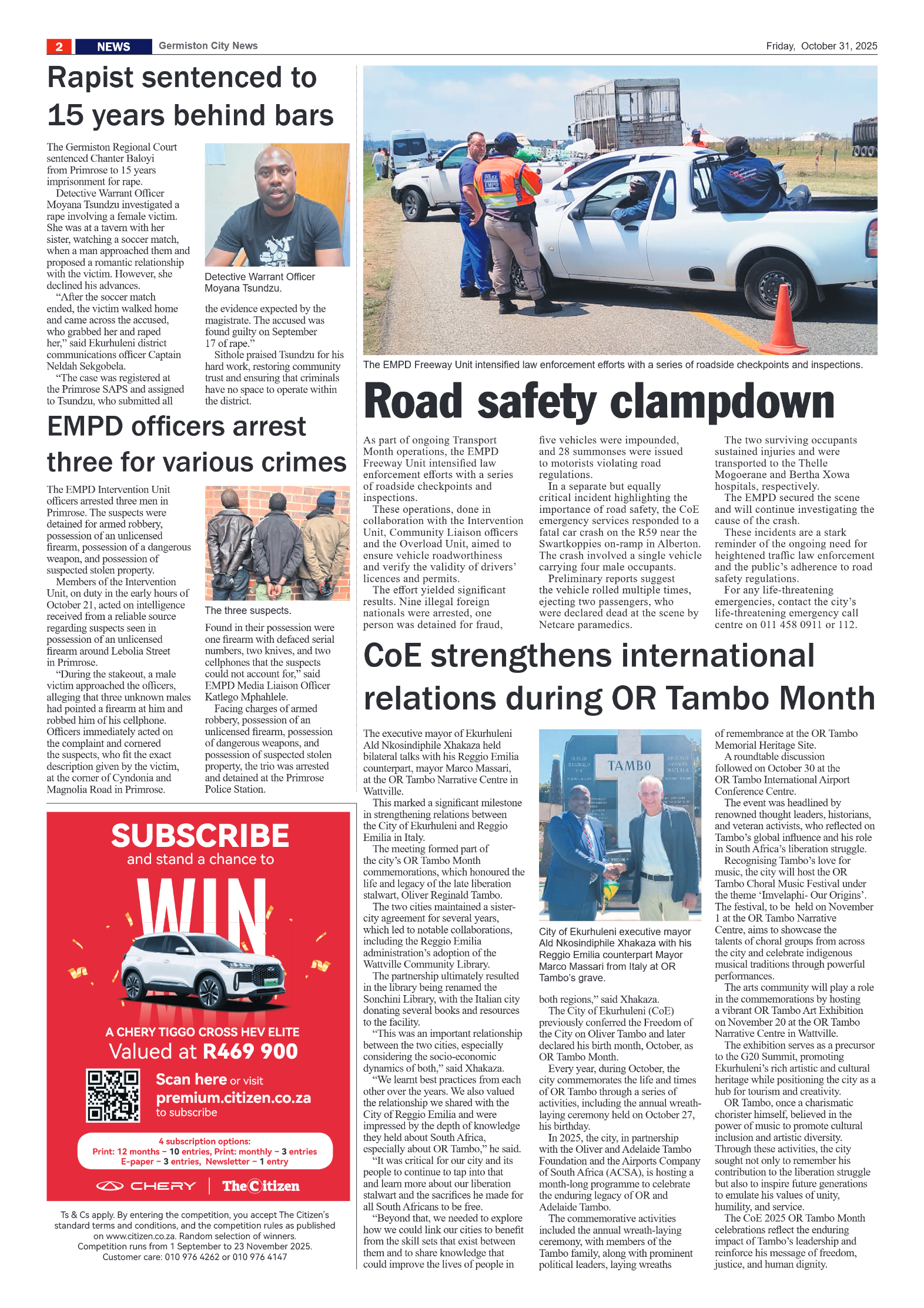 Germiston City News 31 October 2025 page 2
