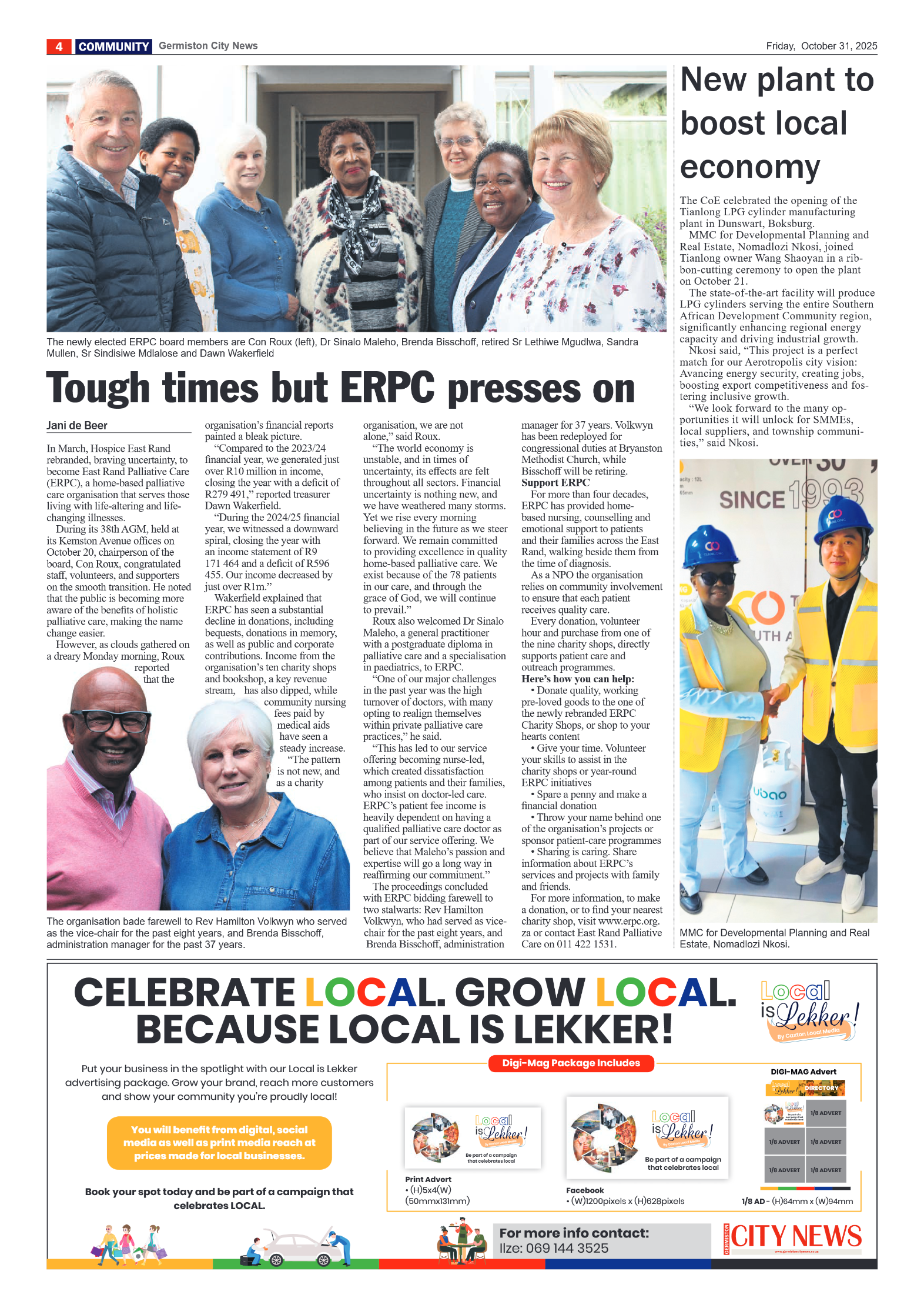 Germiston City News 31 October 2025 page 4