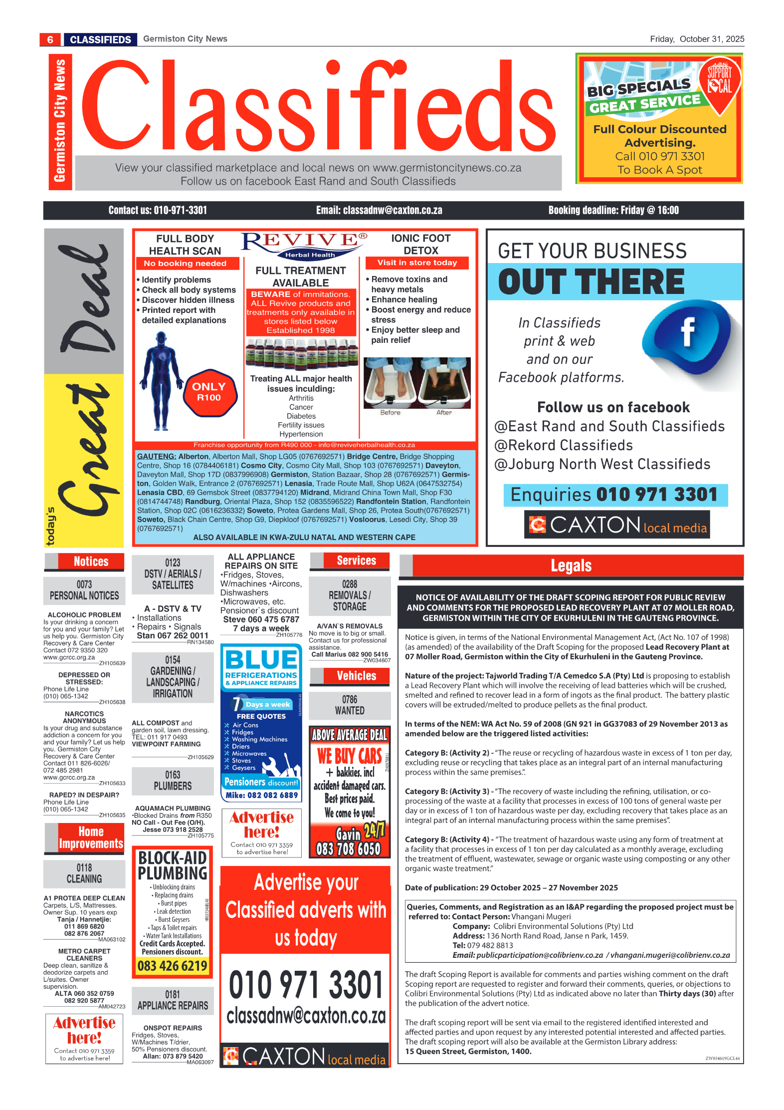 Germiston City News 31 October 2025 page 6
