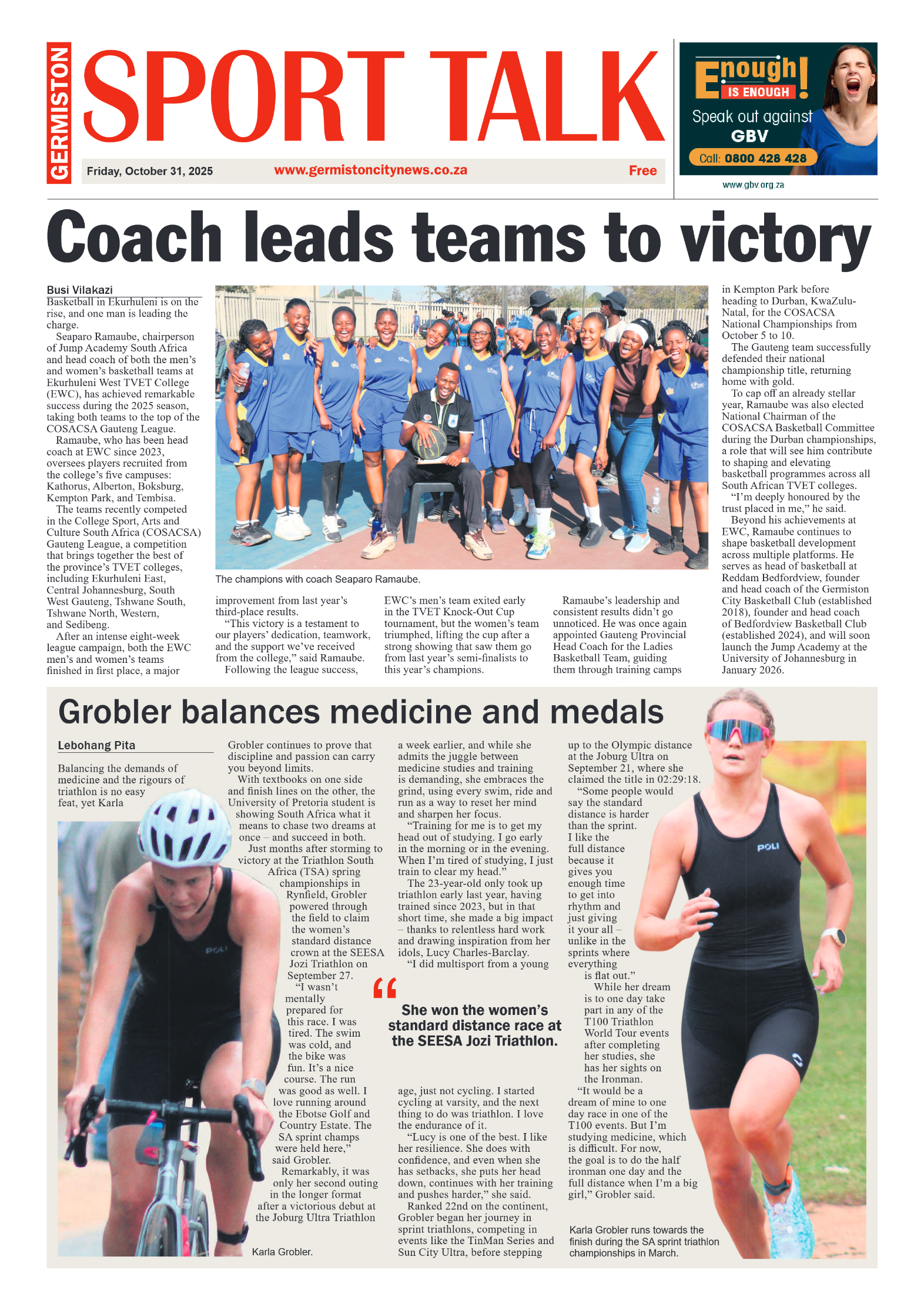 Germiston City News 31 October 2025 page 8