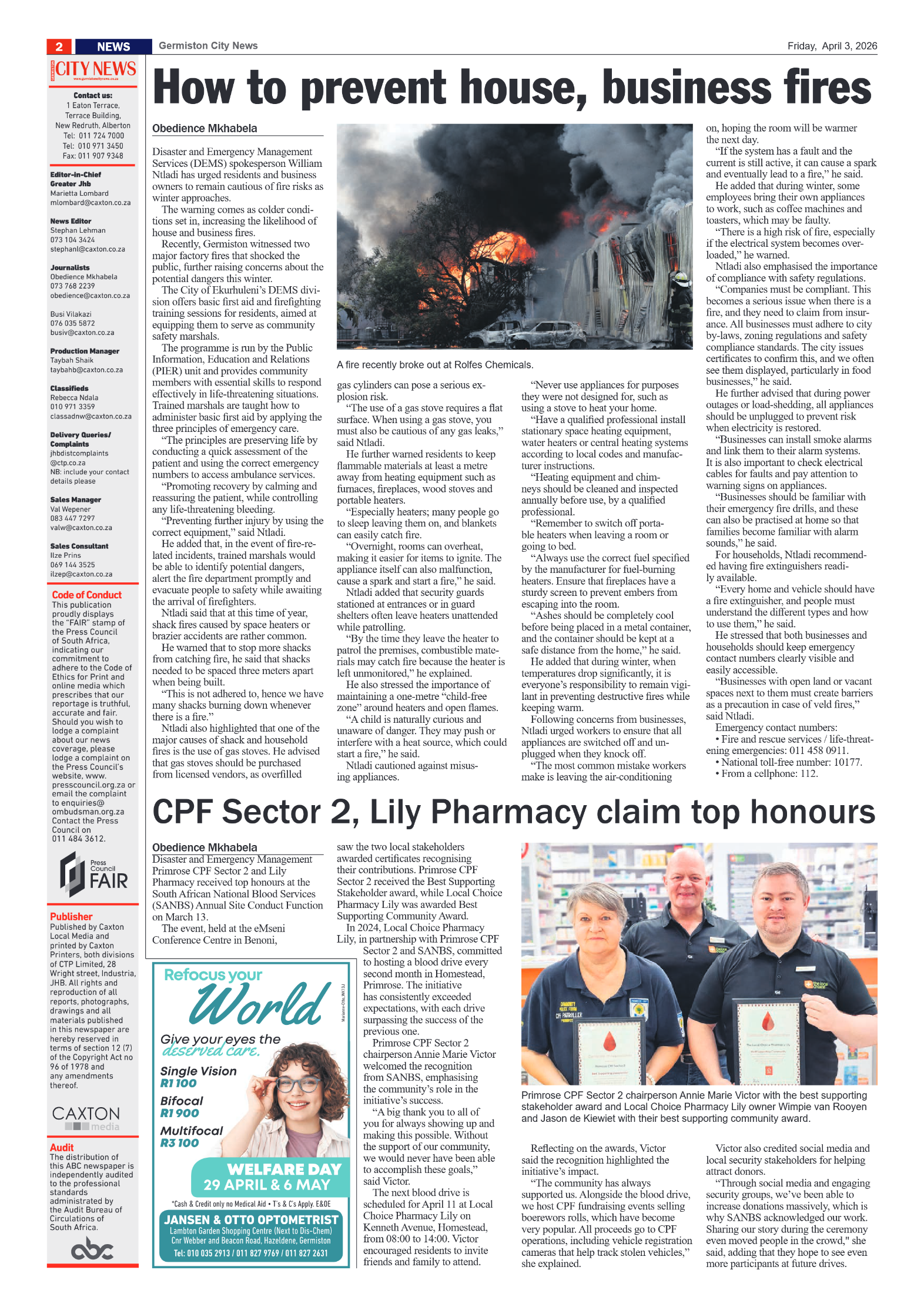 Germiston City News 3 April 2026 page 2