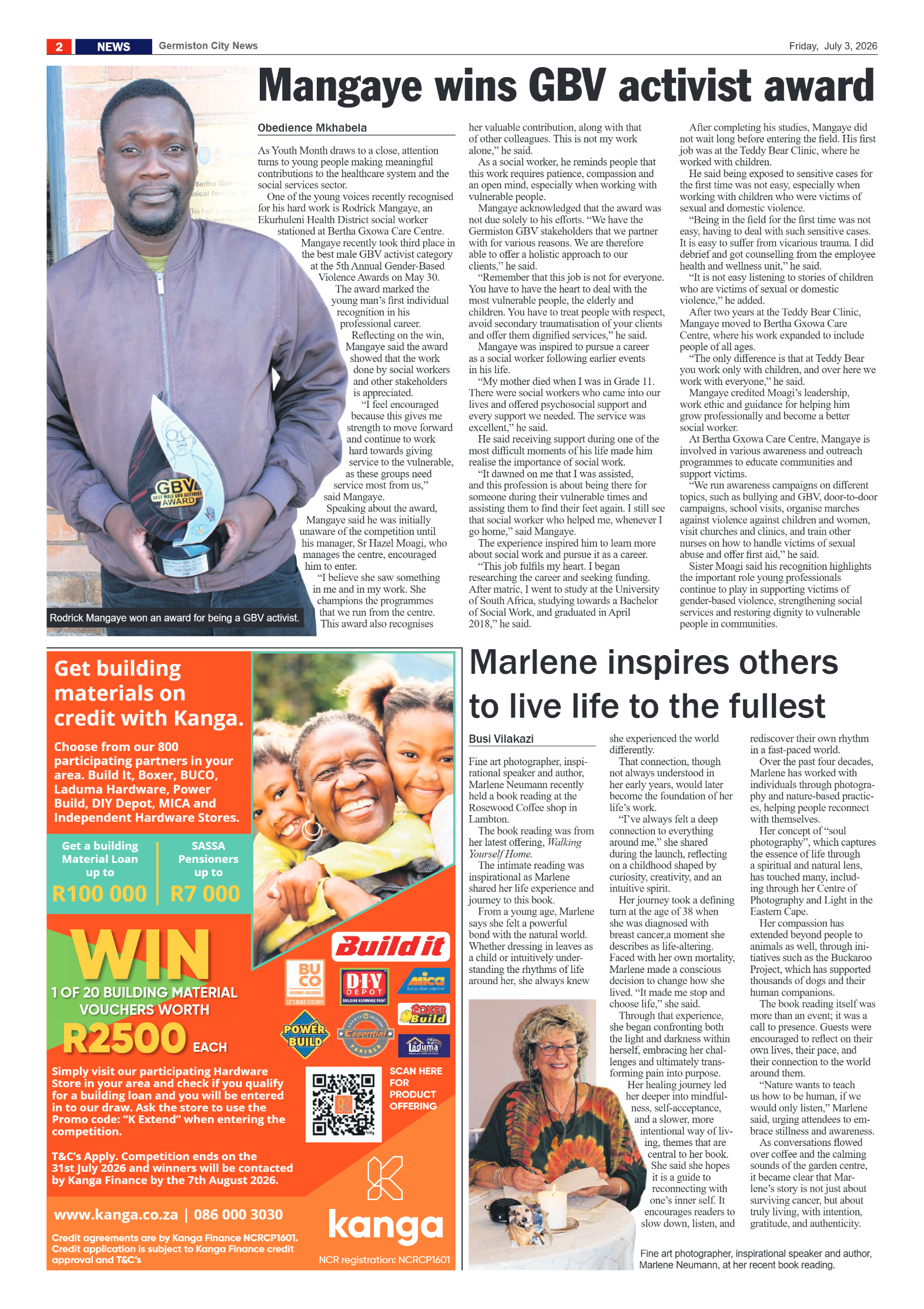 Germiston City News 3 July 2026 page 2