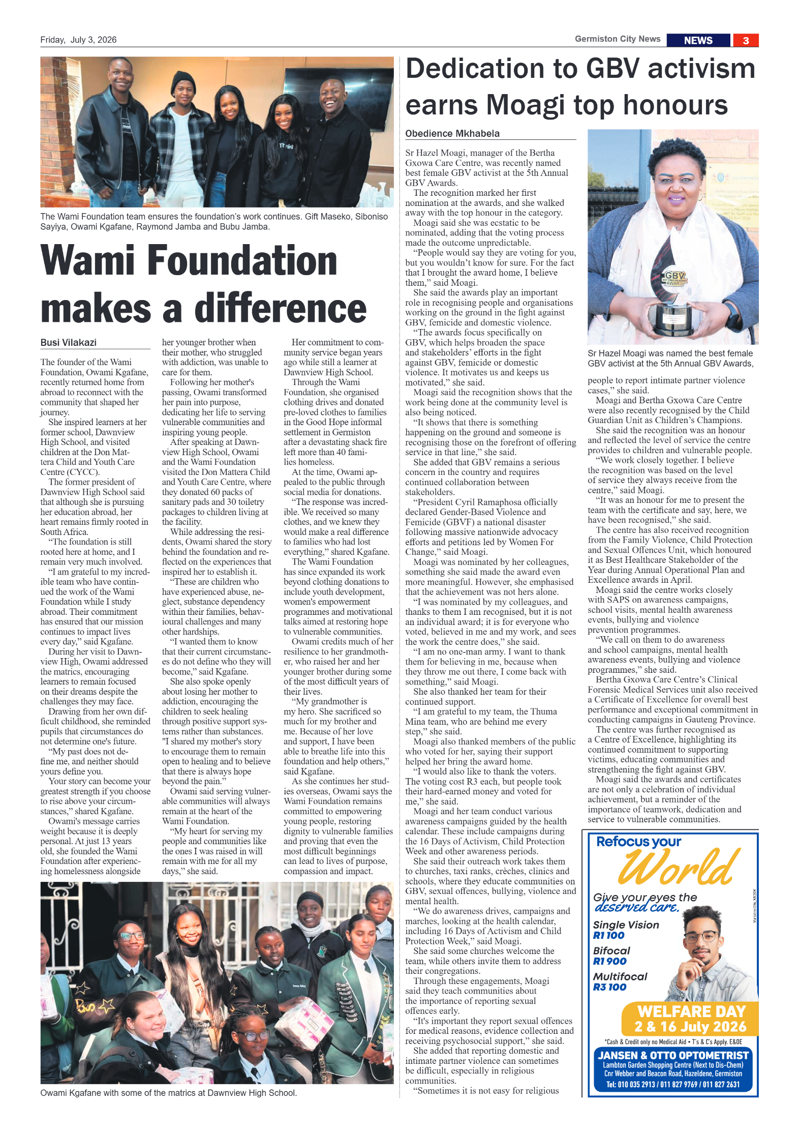 Germiston City News 3 July 2026 page 3