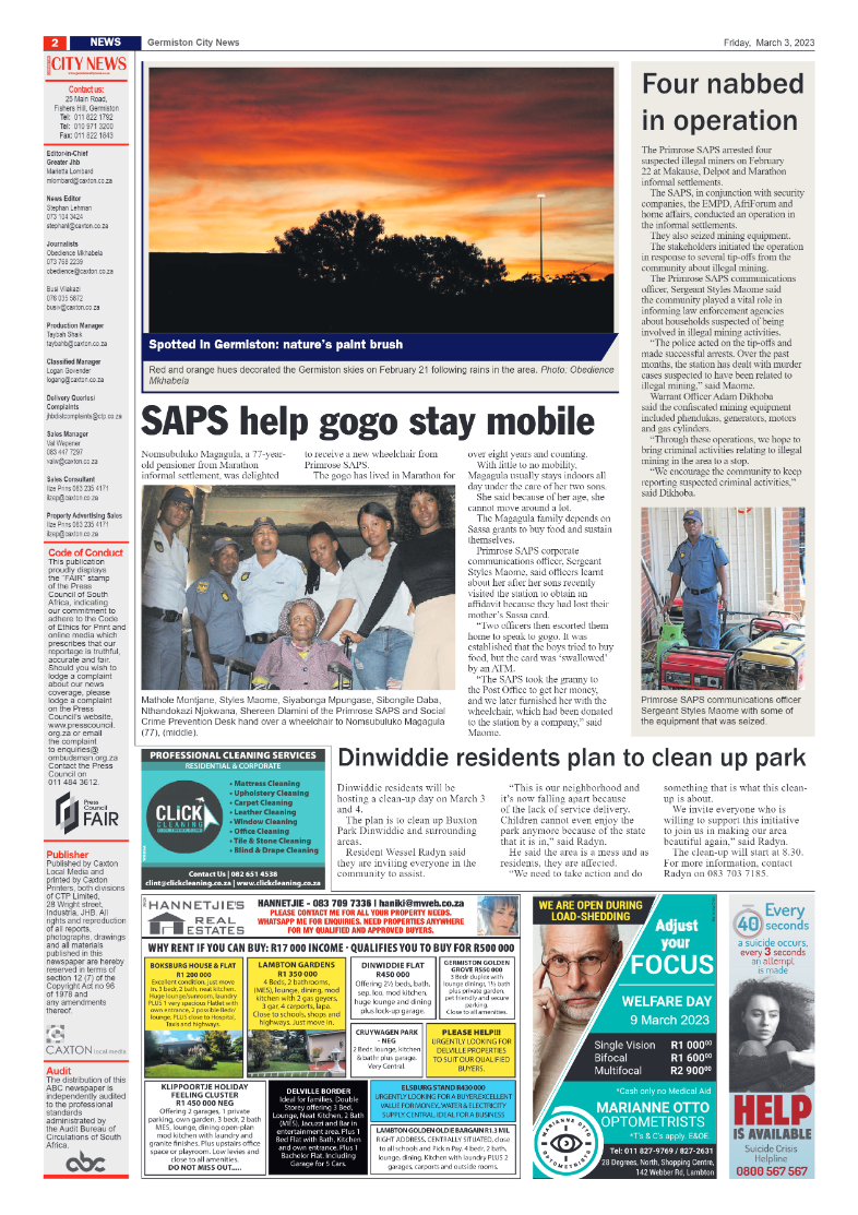 Germiston City News 3 March 2023 page 2