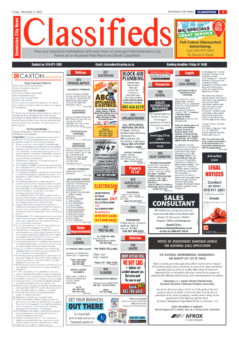 Germiston City News 3 November 2023 page 15