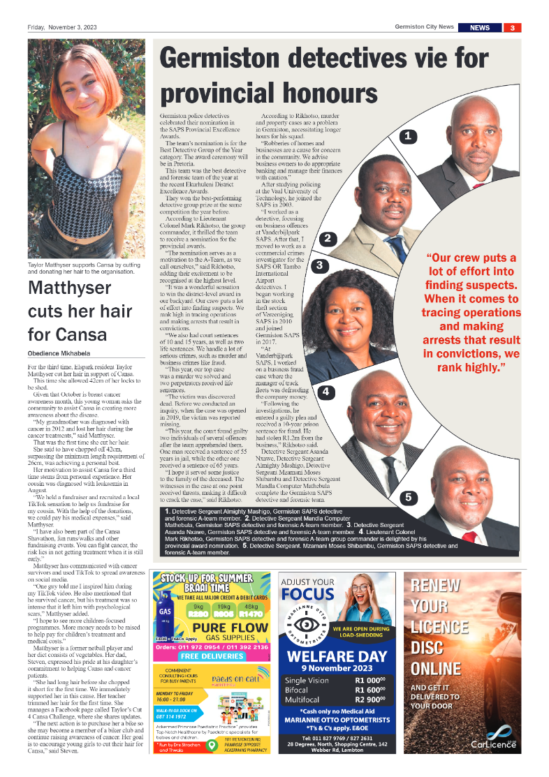 Germiston City News 3 November 2023 page 3