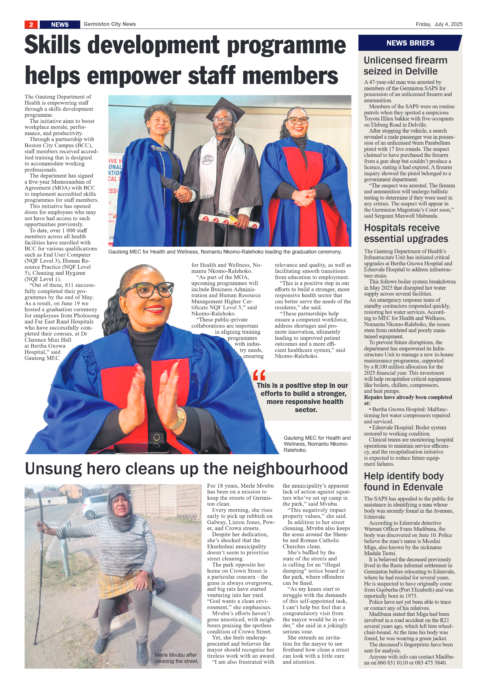 Germiston City News 4 July 2025 page 2