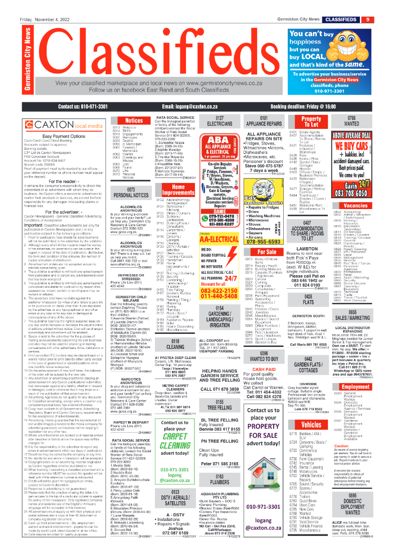Germiston City News 4 Nov 2022 page 17
