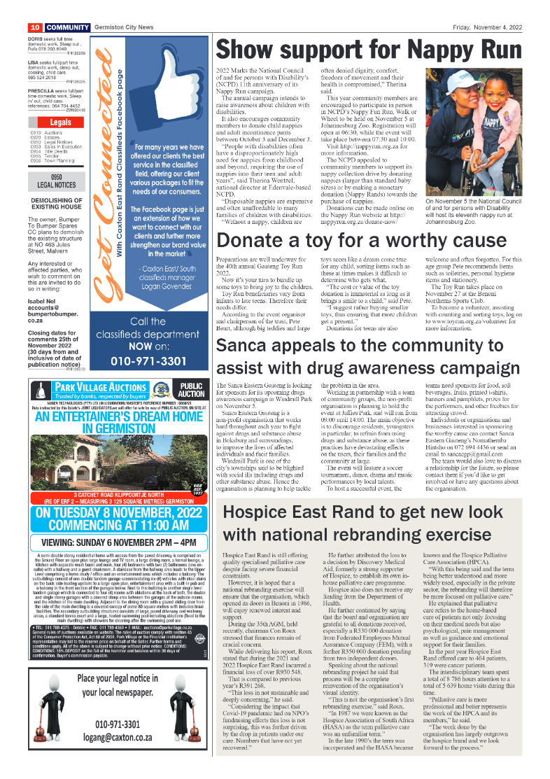 Germiston City News 4 Nov 2022 page 18